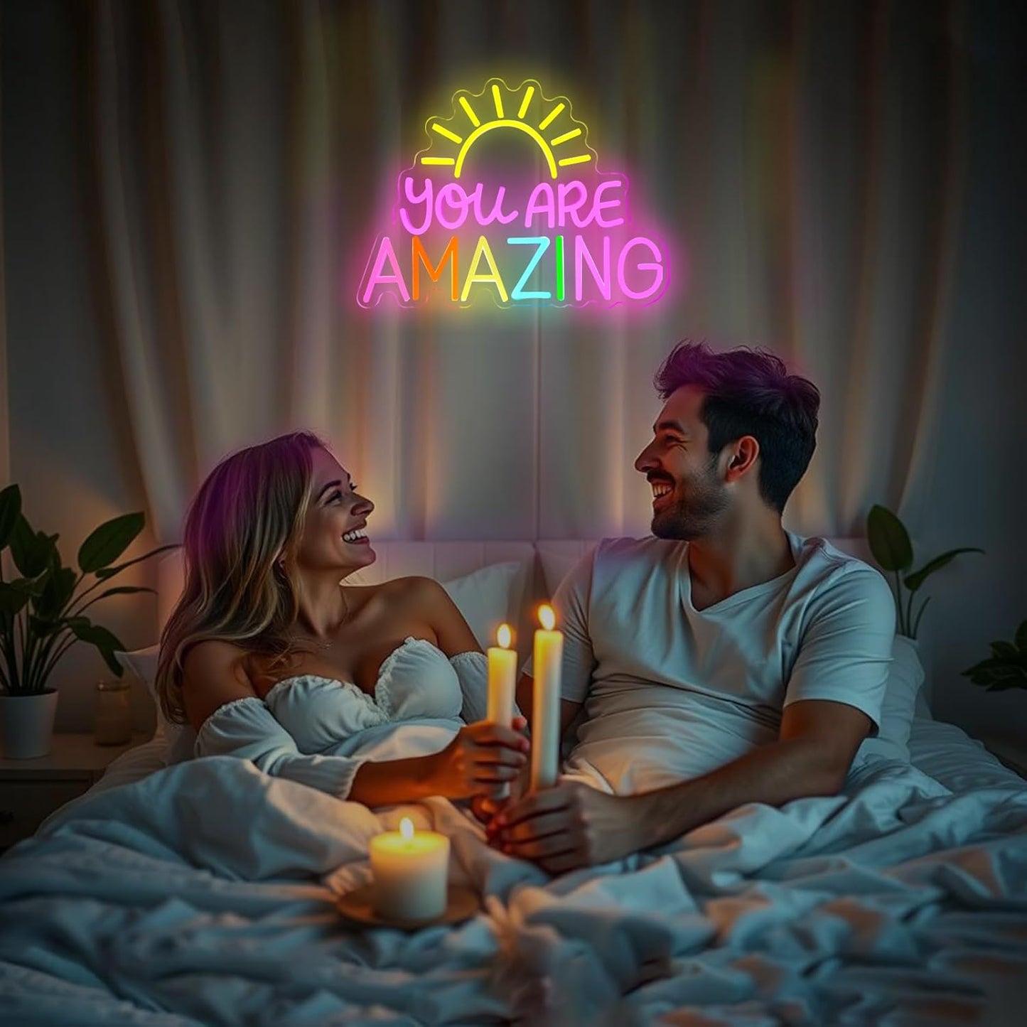 You Are Amazing Neon Sign, LED Classroom Neon Signs for Wall Decor, Dimmable Valentines Day Light up Sign for Bedroom, Motivational neon sign for Wedding Valentines Classroom Christmas Birthday Gifts