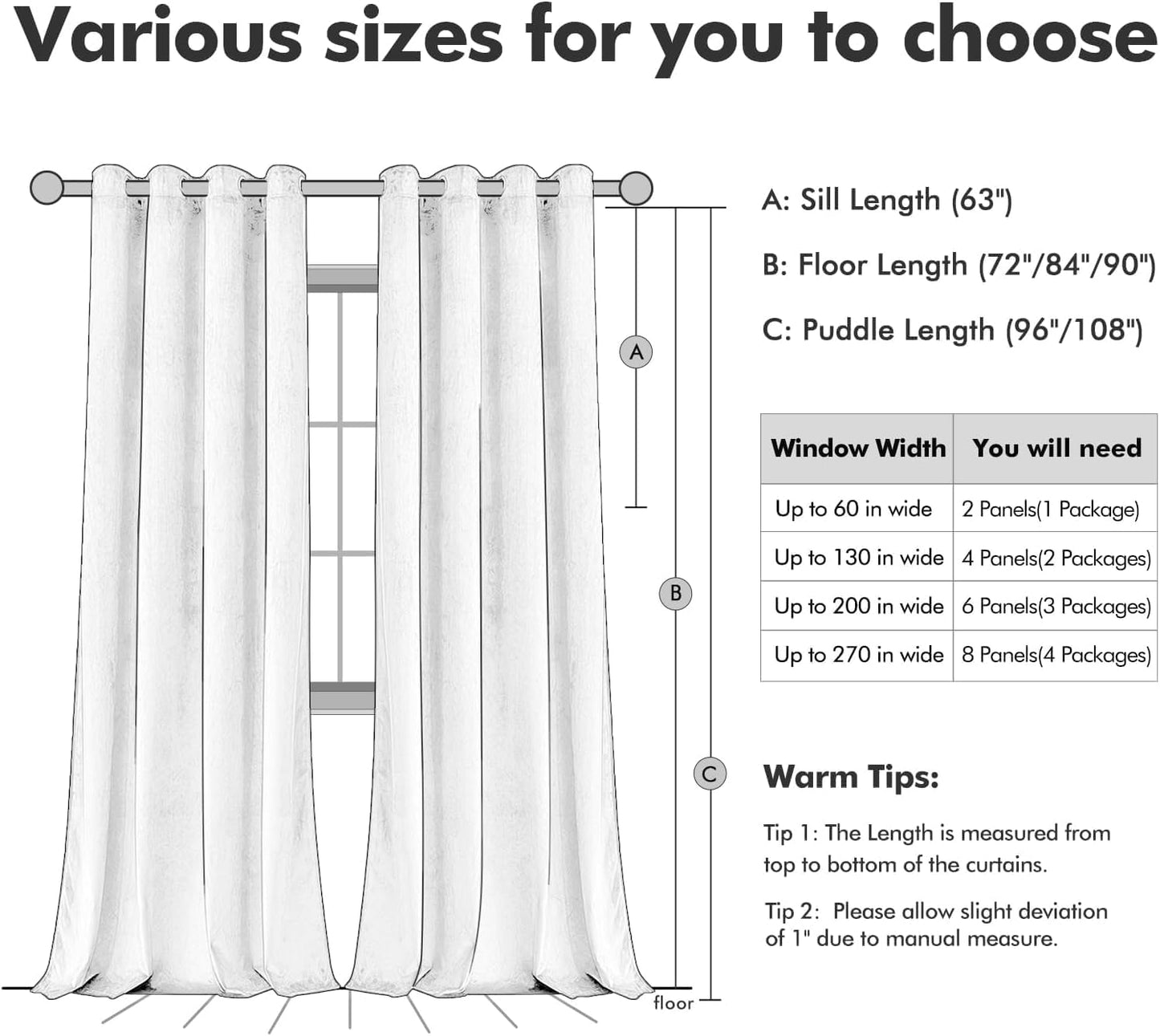 MIULEE Elegant Velvet Curtains Navy Blue Grommet Curtains Thermal Insulated Soundproof Room Darkening Blackout Curtains/Drapes for Girls & Ladys Living Room/Bedroom 52 x 96 Inch 2 Panels