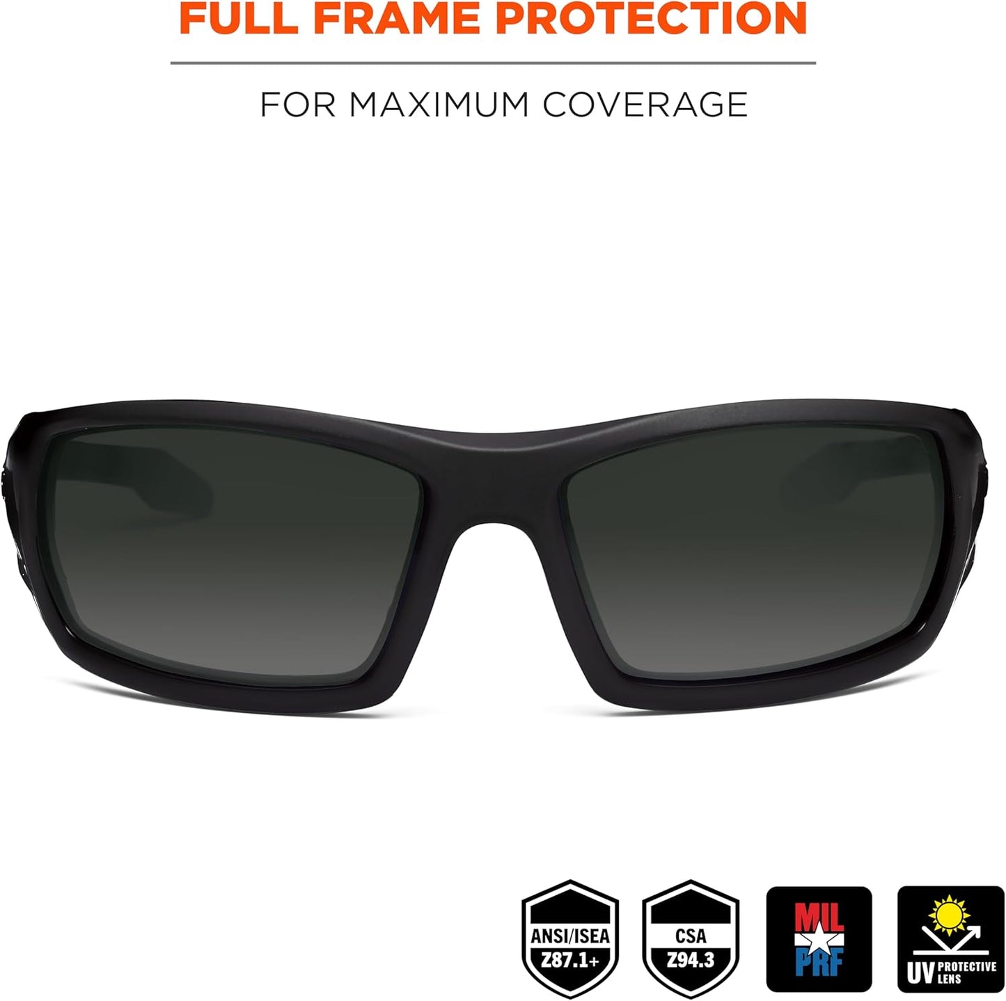 Ergodyne Skullerz ODIN Safety Glasses Sunglasses, Impact Resistant Z87.1+