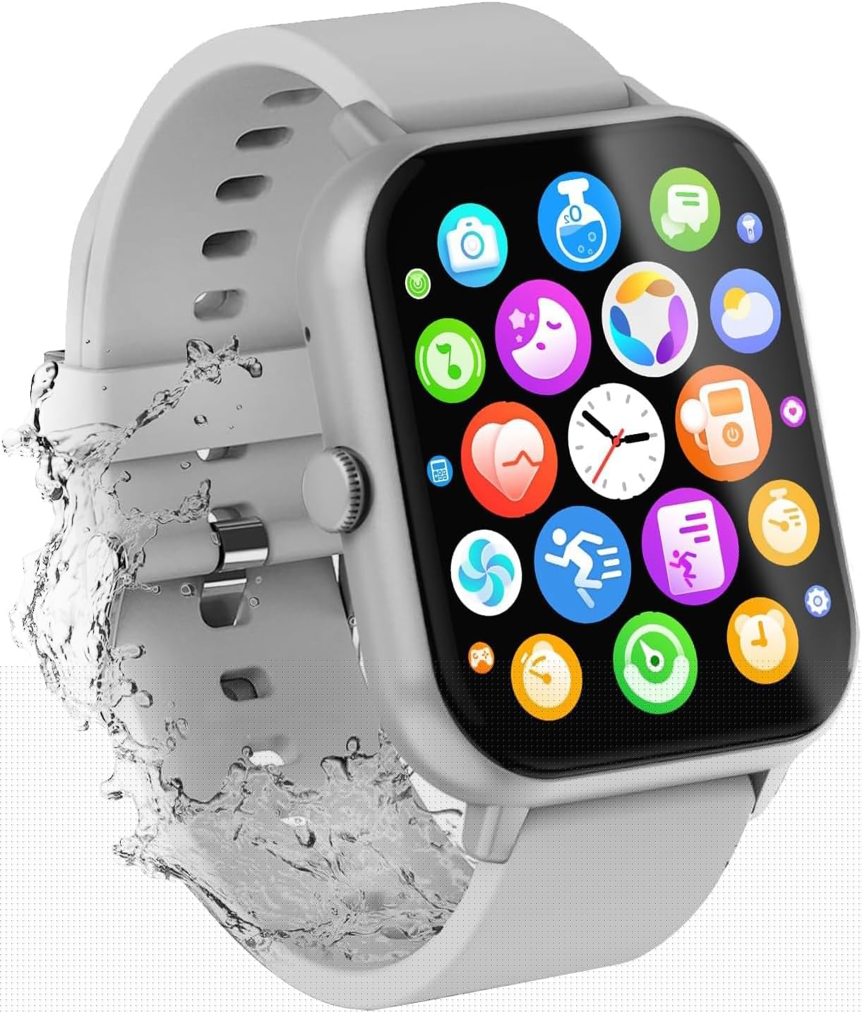 Smart Watch for Men Women Compatible with iOS Android Phone,1.83" Full Touchscreen IP68 Waterproof Smartwatch,Fitness Tracker with Make/Recive Call 123+ Sport Modes Heart Rate/Sleep Monitor