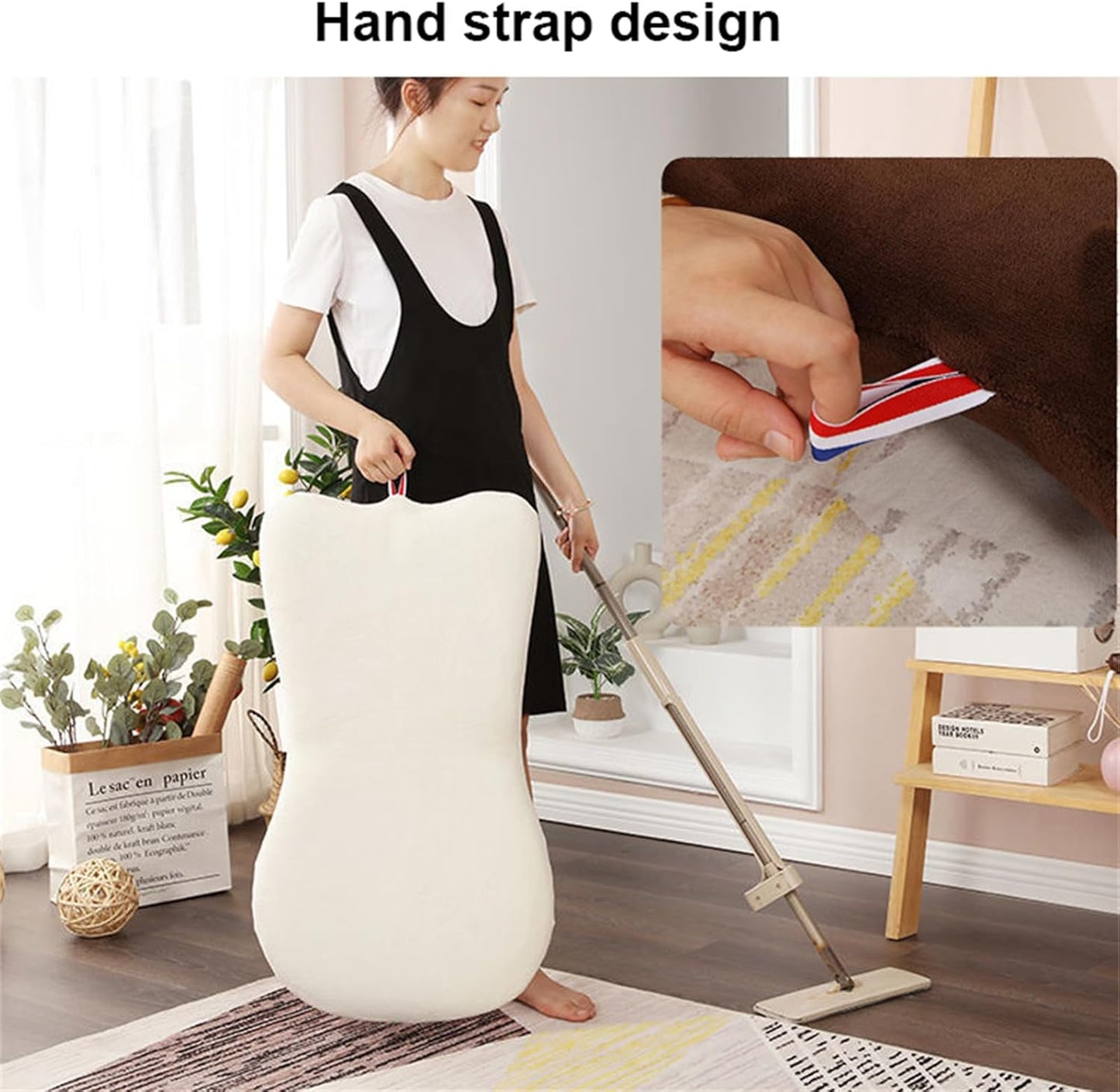 Floor Chair with Back Support Meditation Floor Seating Lazy Sofa Chair Portable Floor Chair Ergonomic Lounger Sofa for Balcony Reading Bedroom Study Room,Coffee