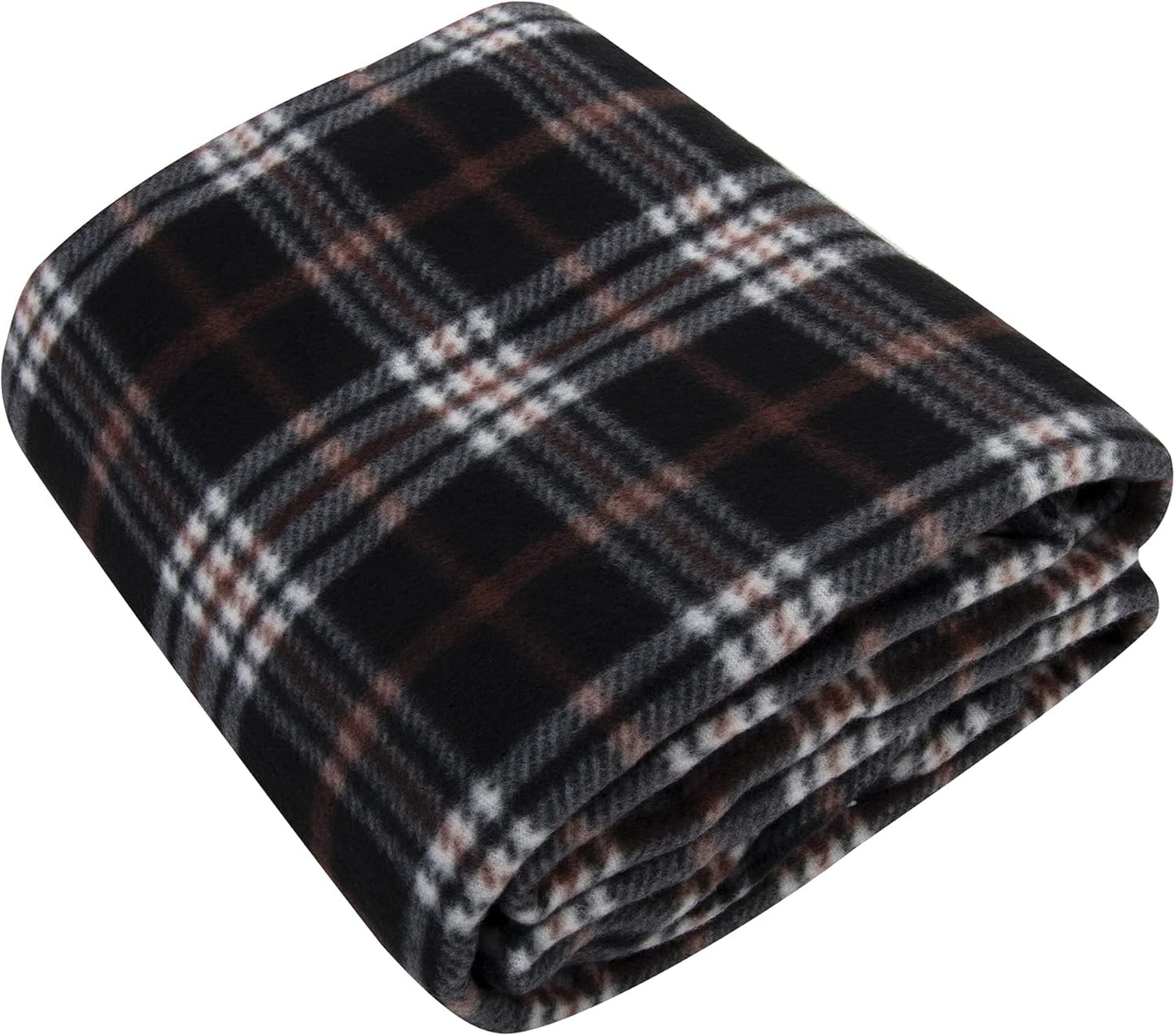 Trail maker 50x60 Throw Blankets, Plaid Fleece Throw Blankets for Bedroom, Couch, Livingroom, Chair, Pets, Outdoors