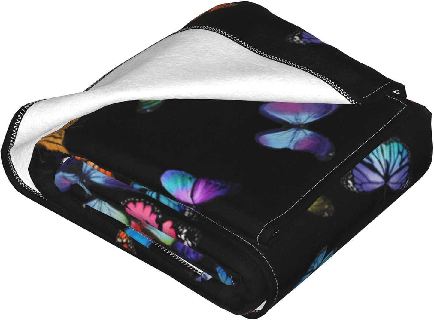 Butterfly Print Blanket, Lightweight Cozy Ultra Soft Colourful Fleece Throw Blanket, Ultra Soft Flannel Blankets for Sofa Couch Bed 60"x50"