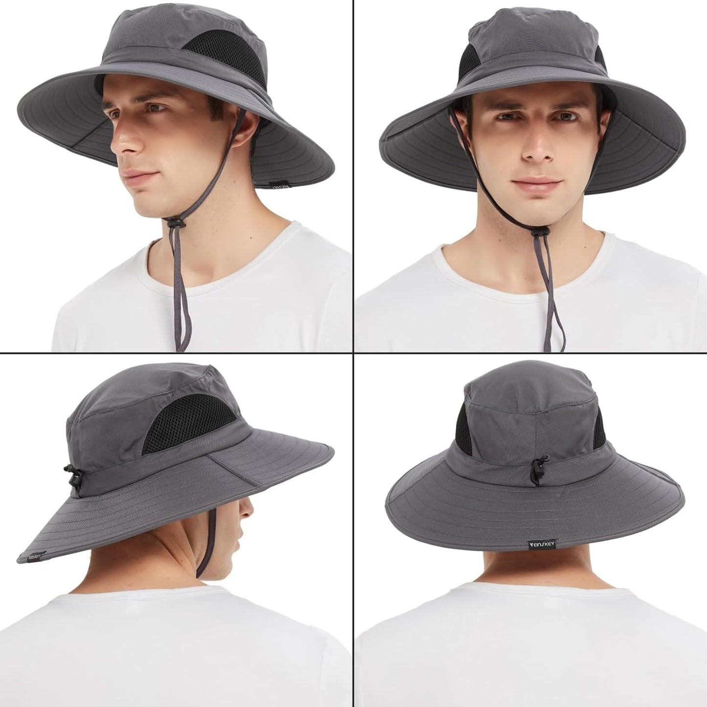 EINSKEY Wide Brim Sun Hat, UPF 50+ UV Protection Waterproof Packable Bucket Hat for Men & Women, Fishing Hiking Beach Garden