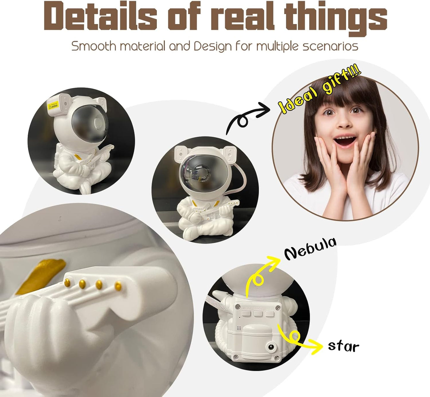 Galaxy Projector, Star Projector Tiktok Astronaut Nebula Night Lights Projectors, Remote Control Timing and 360°Rotation Magnetic Head, Starry Lights for Bedroom Gaming Room Decor