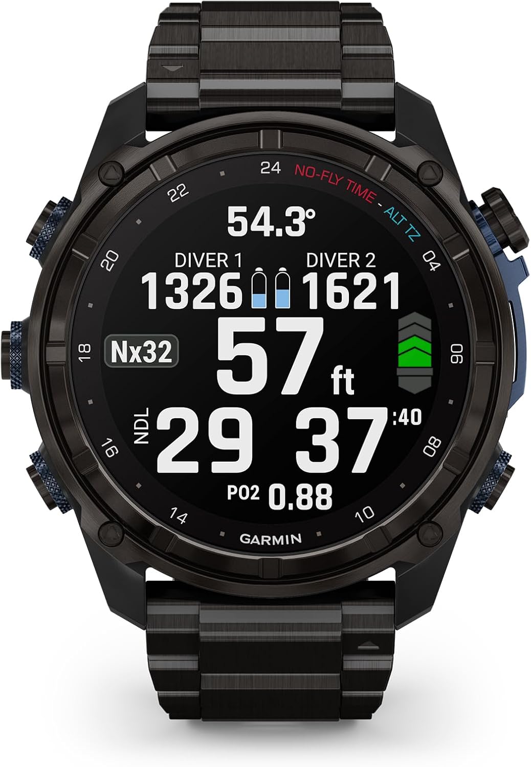 Garmin Descent™ Mk3i, Dive Computer and Multisport GPS Smartwatch, Air Integration, Black Titanium