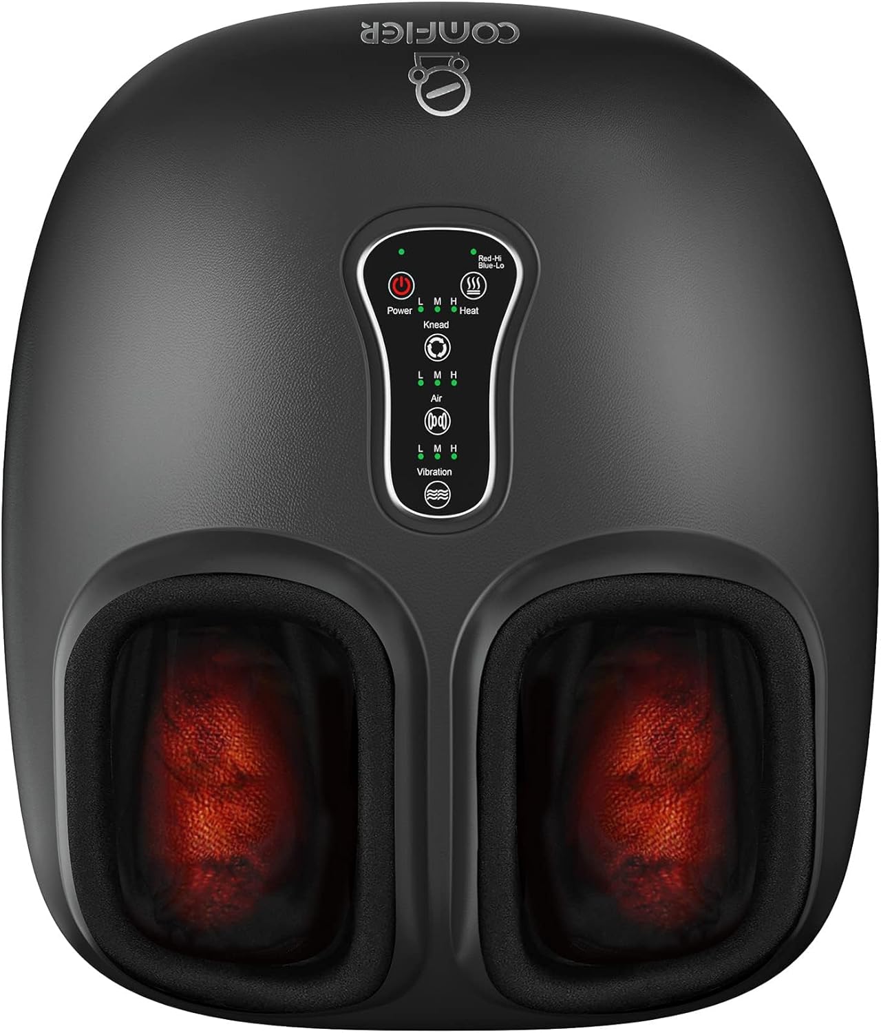 COMFIER Shiatsu Foot Massager with Heat,Vibration,Rolling Compression,FSA Eligible HSA Store,Feet Massager Machine for Plantar Fasciitis,Neuropathy Pain,Mothers Day Gifts for Women,Size up to 13“