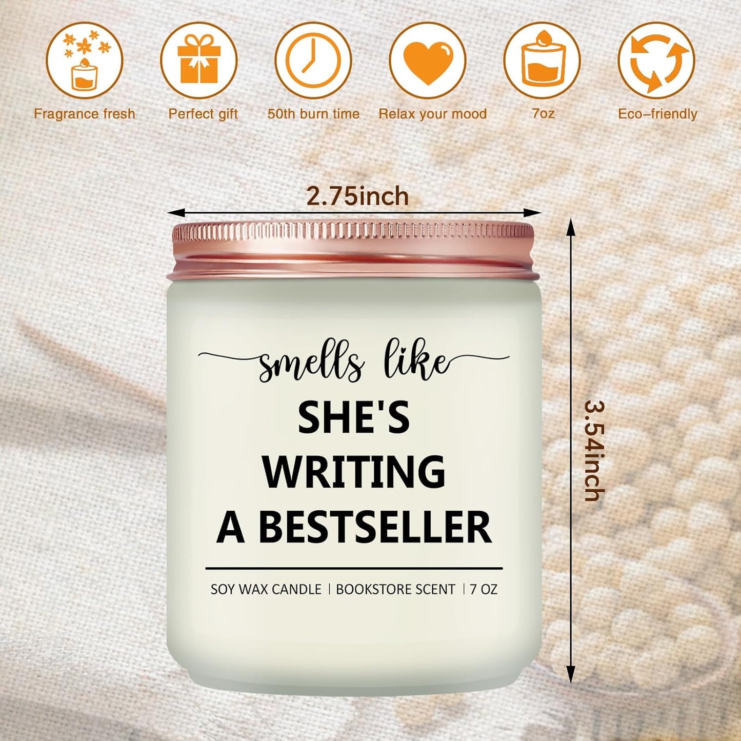 Candle, Writing Writer Gifts for Women - Funny Gifts for Book Novelist Screenwriter, Aspiring Literature Literary Presents for Author Poet - Lavender Scented Candles
