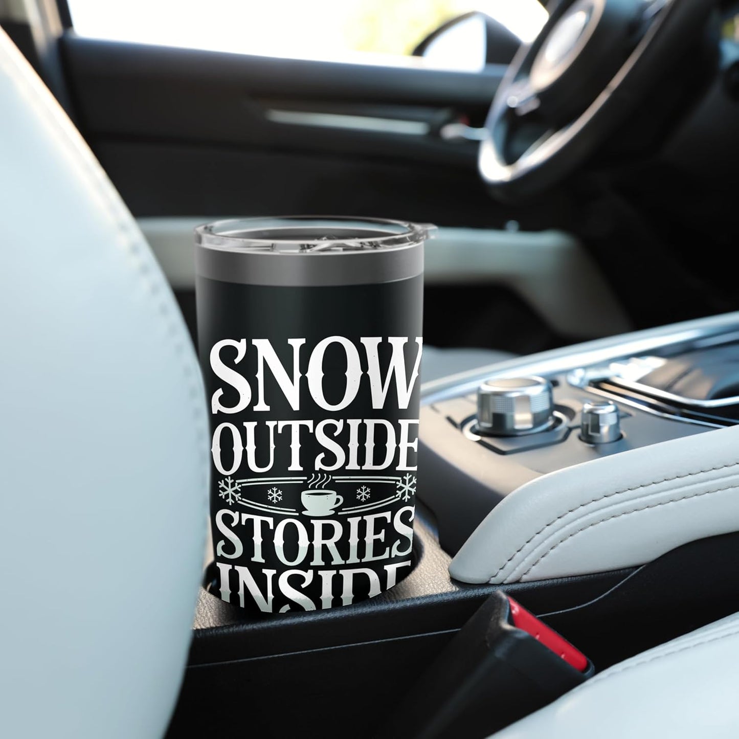 Reading All Winter Cozy Book Lover and Literary Escape Stainless Steel Insulated Tumbler