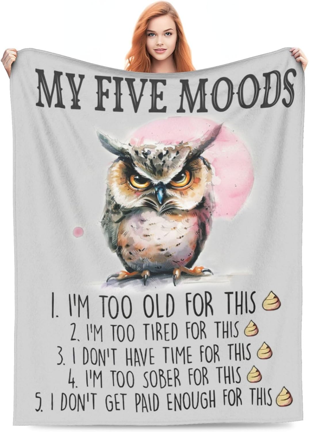 Owl Blanket Owl Lover Throw Blanket Super Cozy Plush Lightweight Soft Plush Flannel Fleece Blanket Decor Gifts for Girls Boys Kids Women Men Teenager for Sofa Bed Couch 40"X50"