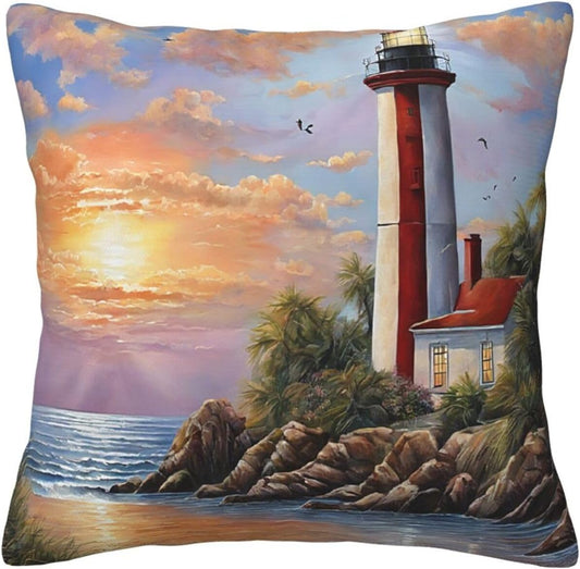 All-Season Square Pillow Covers 18"X18", Diamond Painting, Decorative Throw Pillow Covers for Sofa Bed Couch, Hidden Zipper Cushion Cover, Square Lumbar & Accent Pillowcases for Home Decor