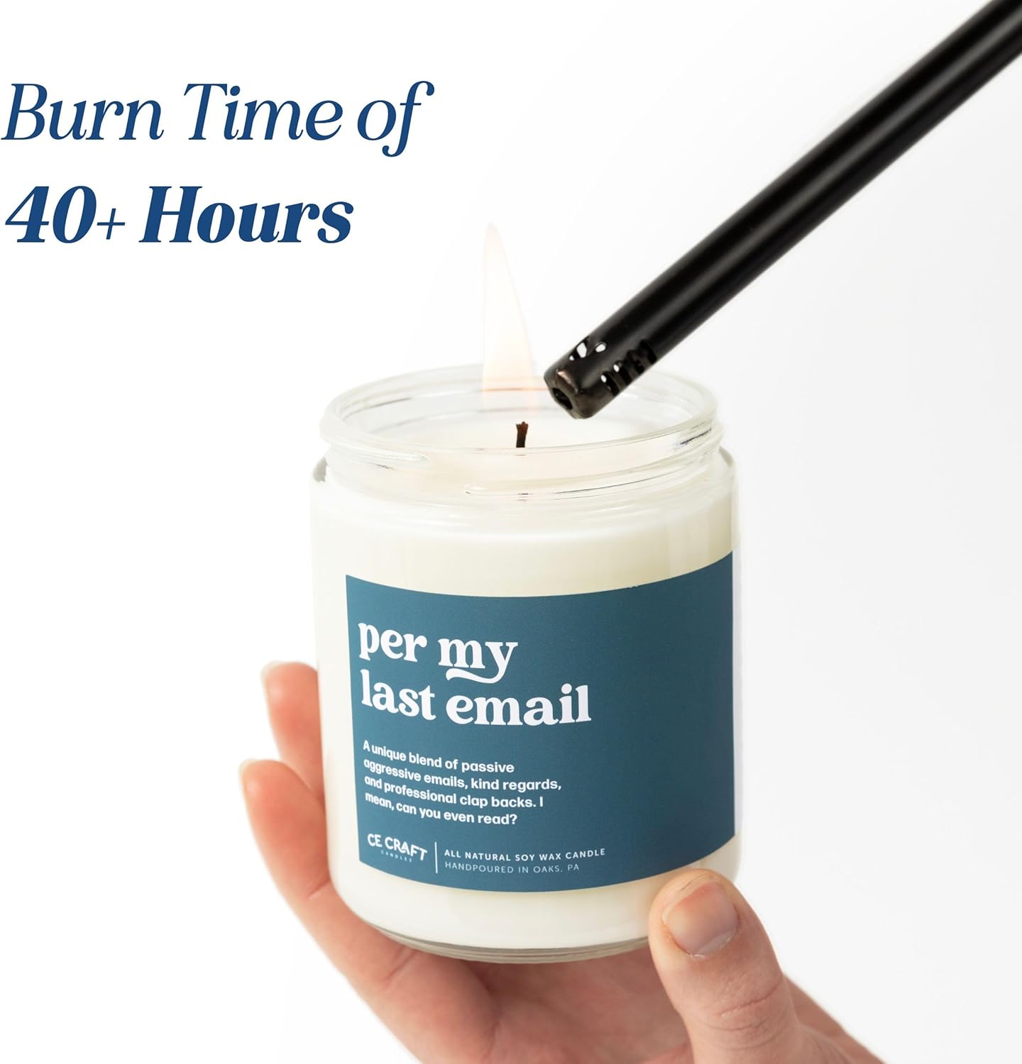 CE CRAFT Rhysand Scented Candle - Iced Vanilla Woods, 35+ Hour Burn Time, Book Inspired Gift, All-Natural Soy Wax, Housewarming, Modern