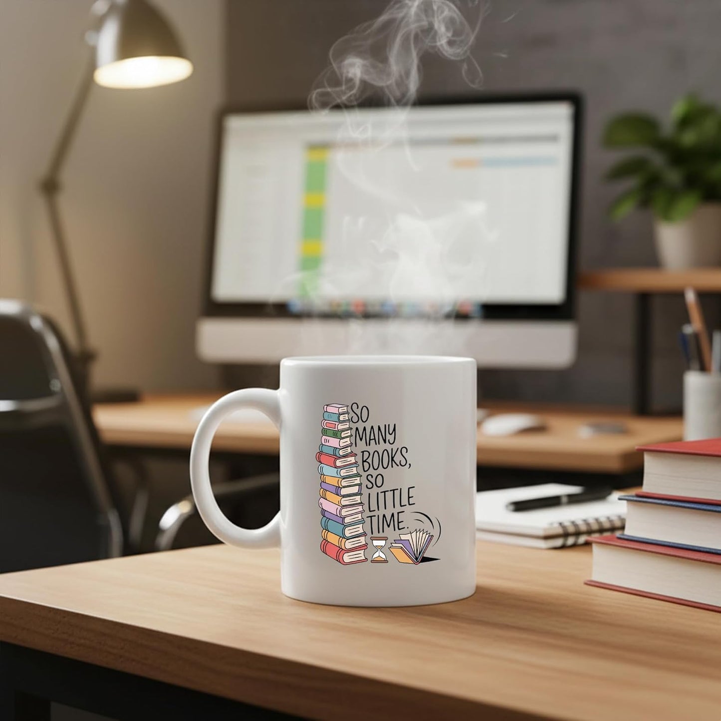 Panvola So Many Books So Little Time Book Lover Gifts Book Readers Gifts For Women Men Bibliophile Librarian Sister Girlfriend Wife From Husband Boyfriend Dad Mom Funny Ceramic Mug 11oz White