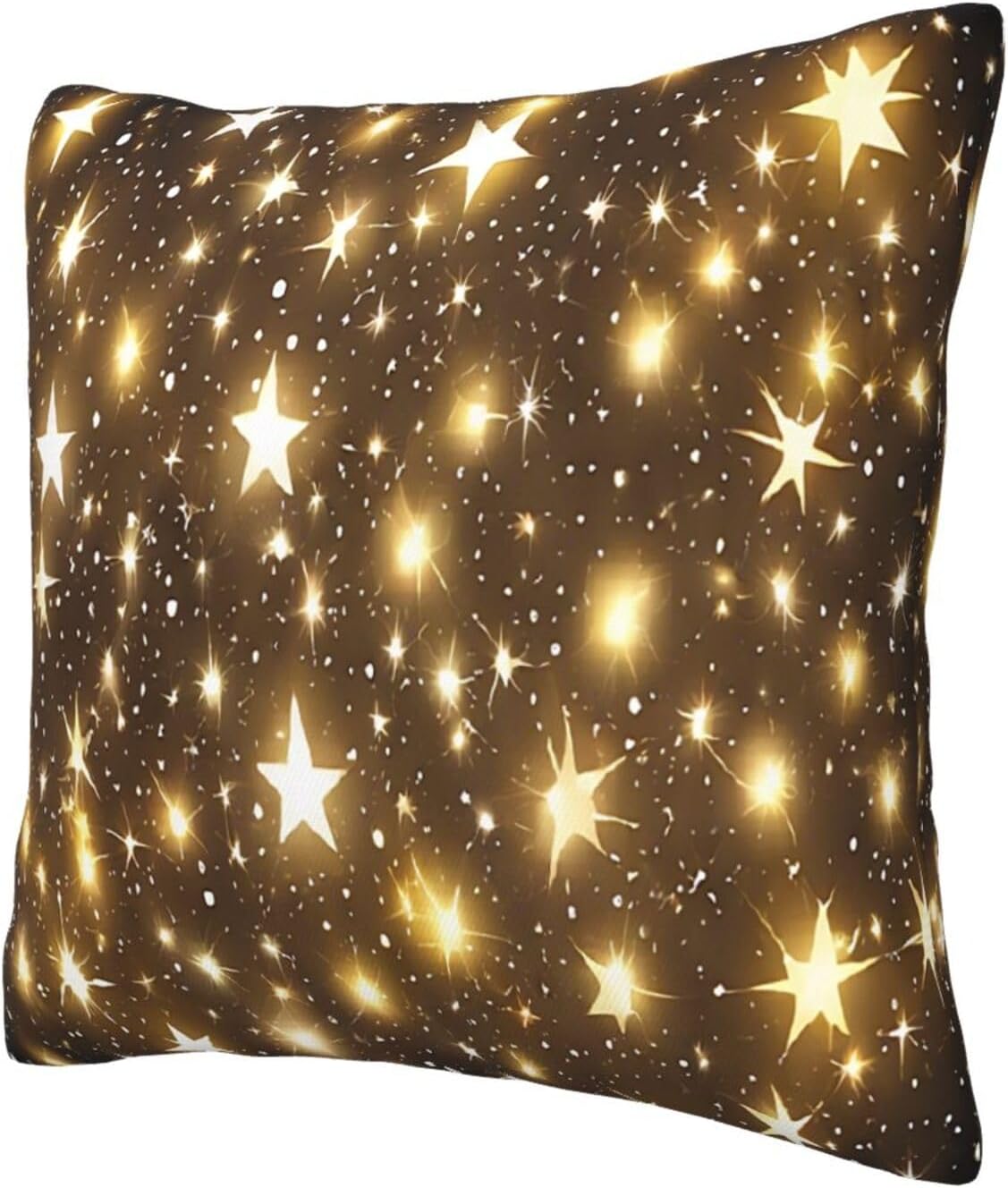 All-Season Square Pillow Covers 18"X18", Gold Bling, Decorative Throw Pillow Covers for Sofa Bed Couch, Hidden Zipper Cushion Cover, Square Lumbar & Accent Pillowcases for Home Decor