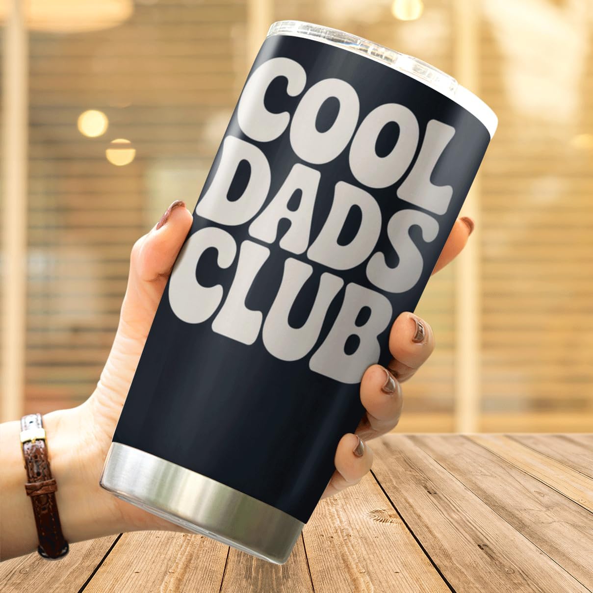 CUBICER Cool Dads Club Design 20 Oz Stainless Steel Tumbler For Fathers Gifts Coffee Travel Mug Dad Father'S Day Birthday Present Bottle Iced Drink Tea Hot Insulated Outdoor Heat