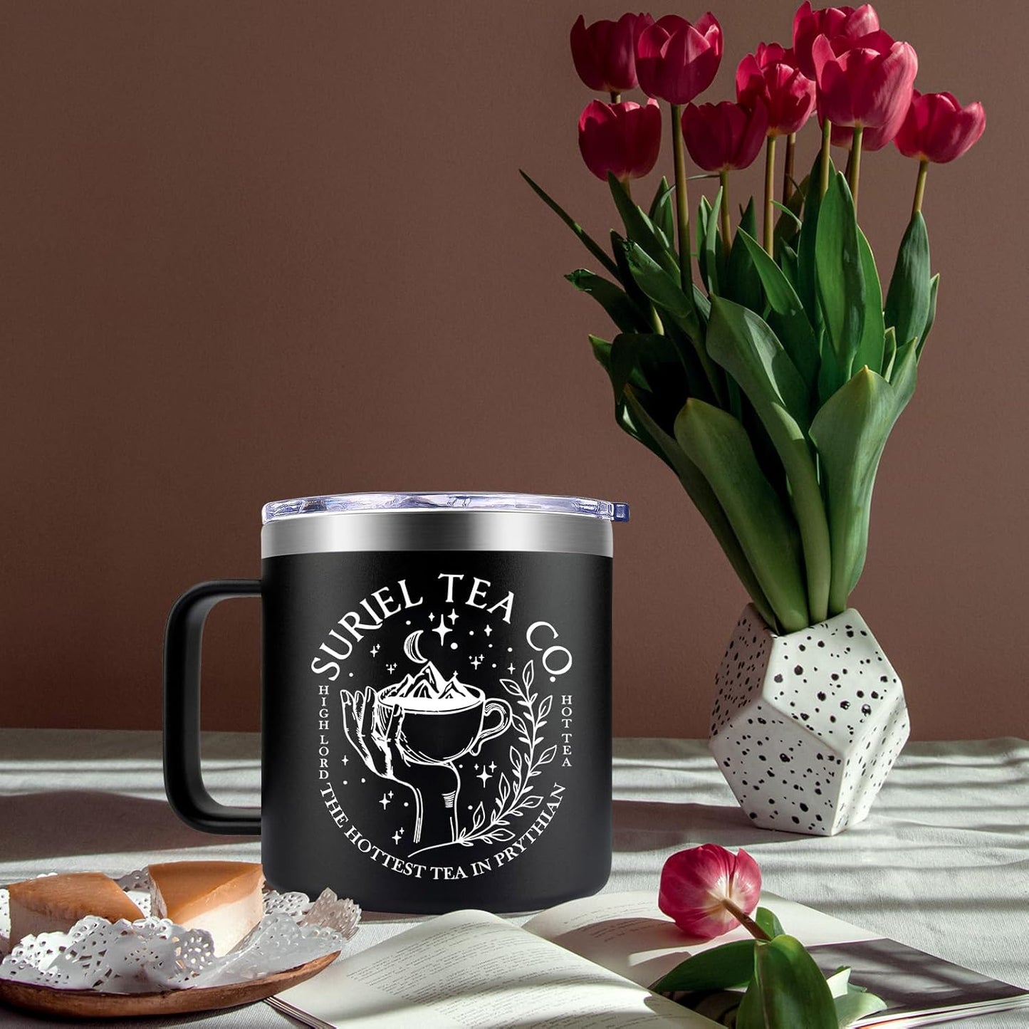Fufendio Book Lovers Gifts for Women - Acotar Gifts for Men - Reader Gift for Bookworm Librarian - Bookish Gift Coffee Mug 14 oz