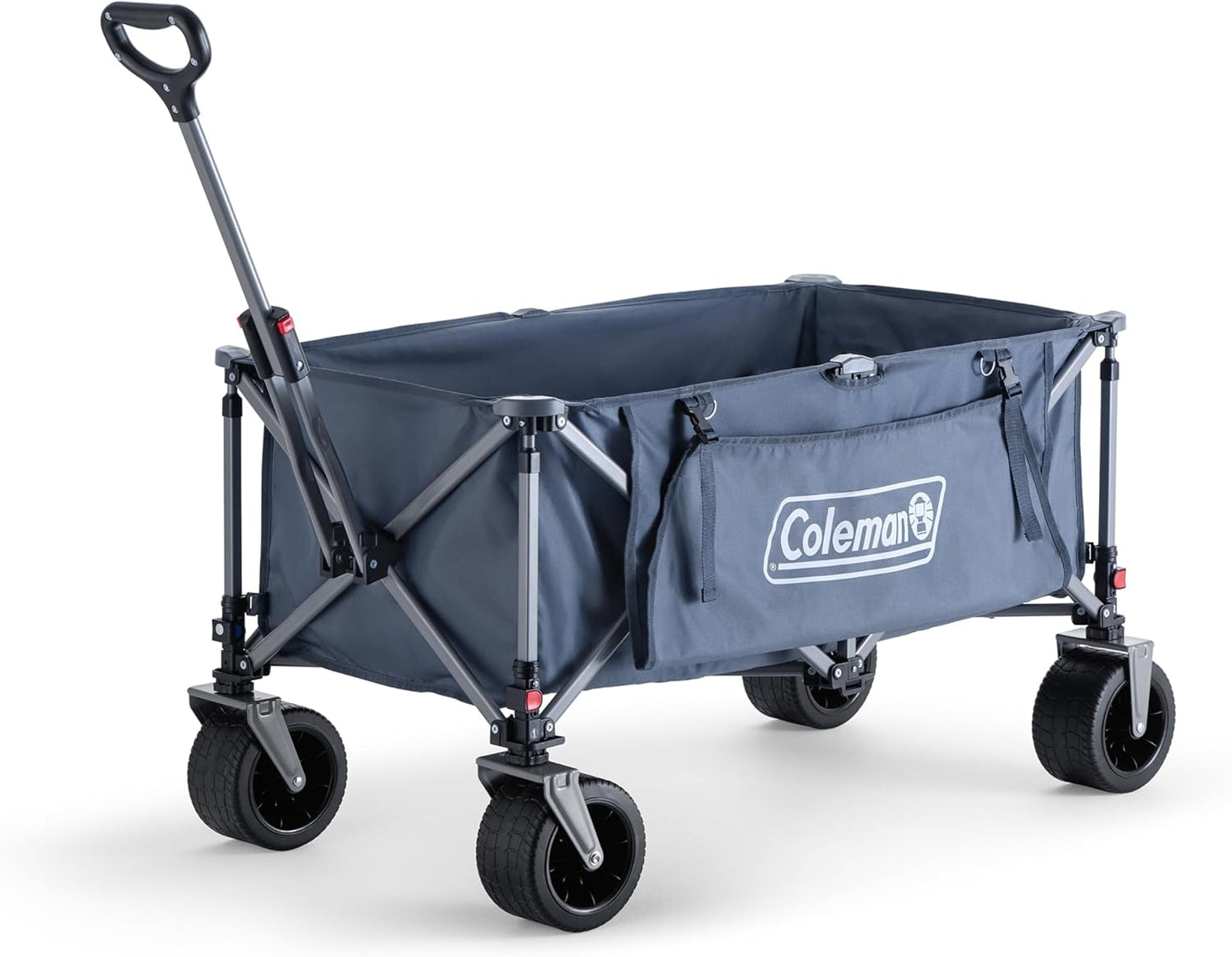 Coleman XL Collapsible Wagon, Heavy‑Duty 400 lb Capacity, Large 50+ Gallon Utility Cart with All‑Terrain Wide‑Base Wheels, One‑Pull Folding Design, Removable Wheels & Ergonomic Handle – Blue