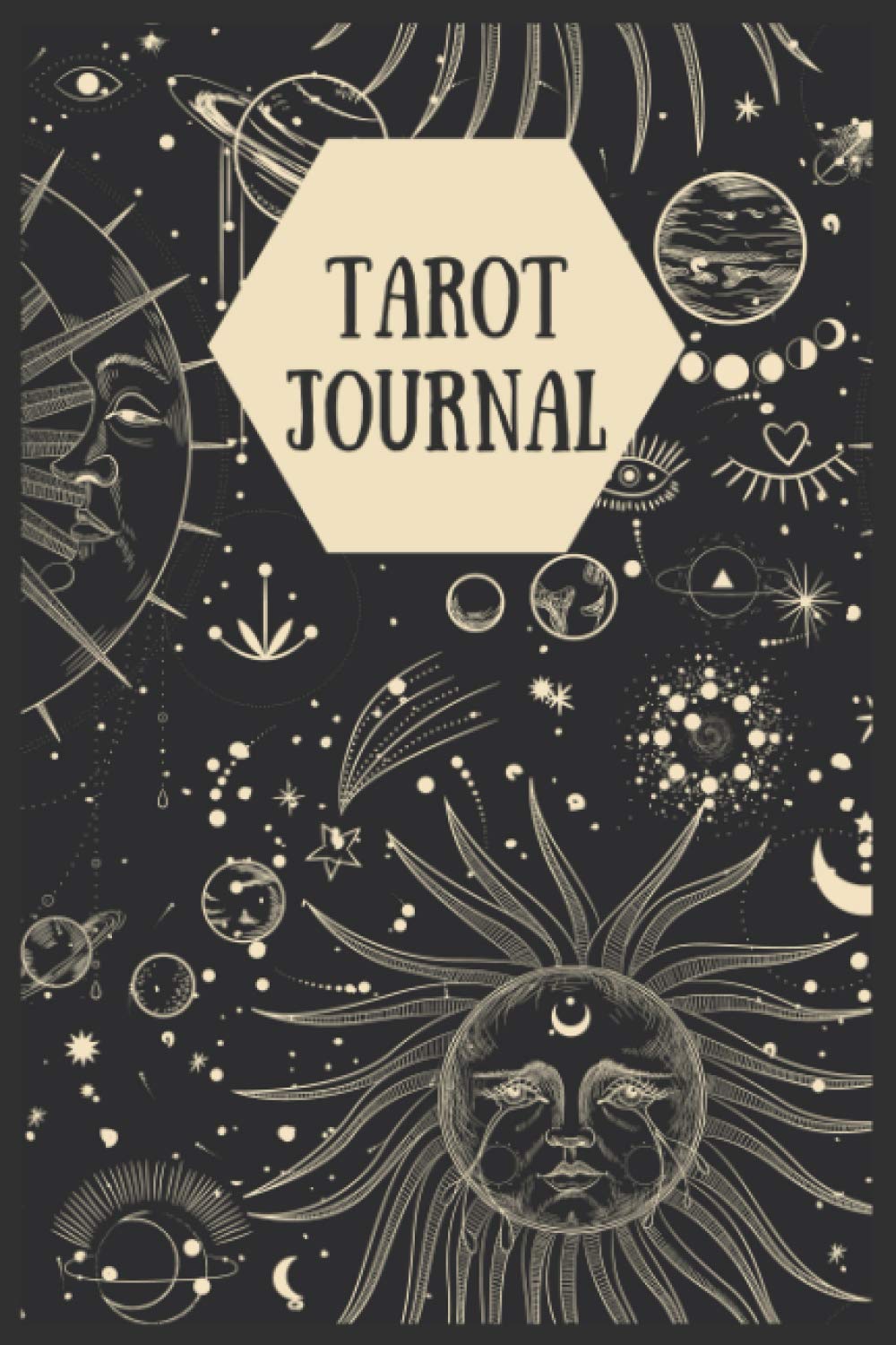 Celestial Tarot Journal Tracker Notebook for the Modern Boho Baby Witch or Tarot Reader gift: A daily reading tracker and notebook:Track your 3 card ... zodiac moon stars cover Wicca Wiccan Pagan