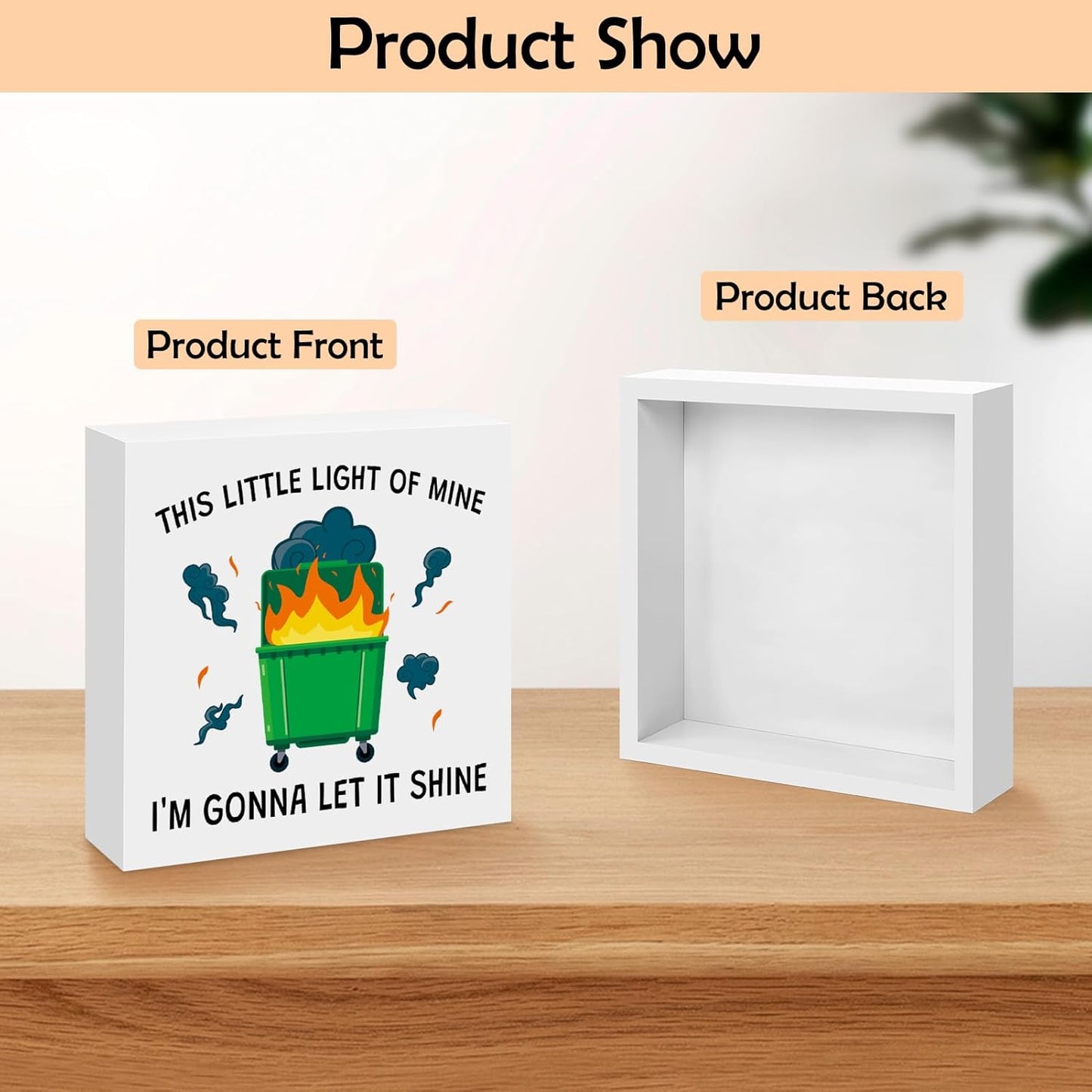 Funny Office Gifts for Women Men Boss Leader Coworkers Inspirational Wooden Sign Employee Appreciation Gift Dumpster Firefighter Boss's Day Gifts Encouragement Decor for Home Office Bedroom