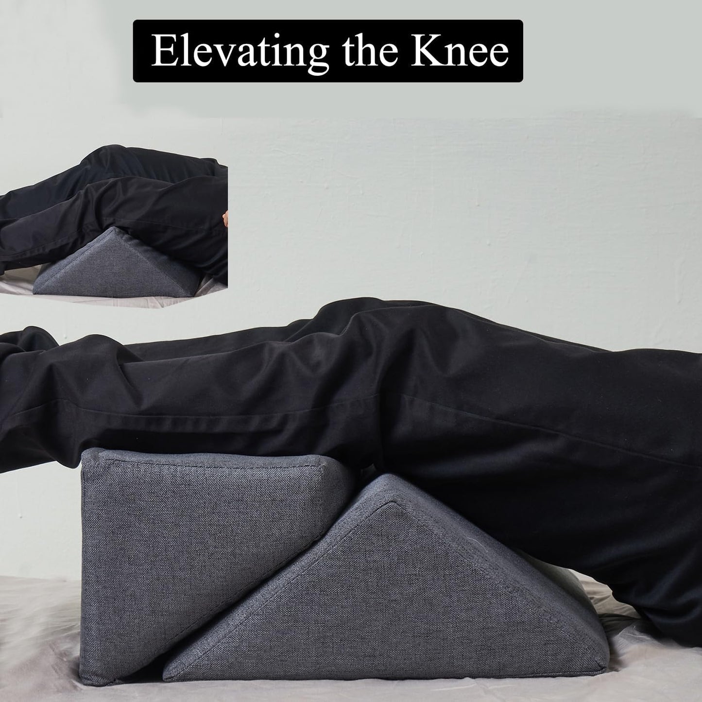 SAMTY Bed Wedges & Body positioners for Elderly/Seniors Side Sleeper(3 in 1) Triangle Bed Wedge Pillow for Back Pain Relief Wedge Pillow Set for After Surgery