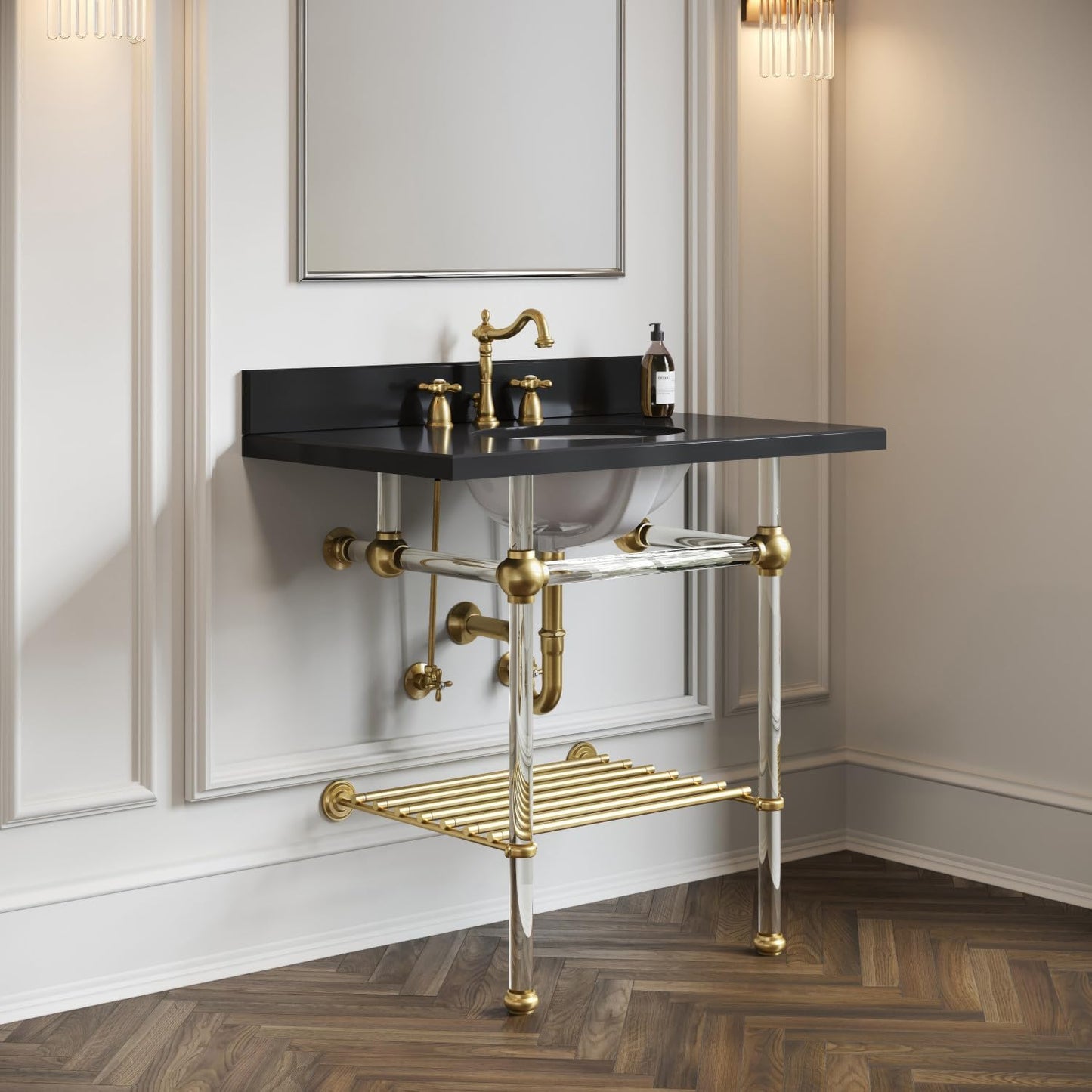 Kingston Brass KPK107P Trimscape Plumbing Supply Kit Combo, Brushed Brass