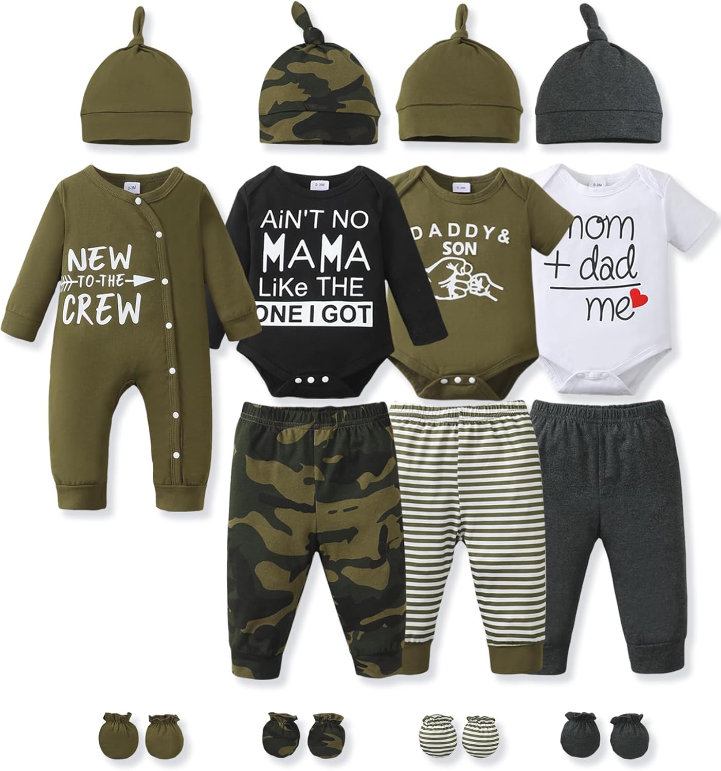 NZRVAWS Preemie Newborn Gender Neutral Baby Clothes Baby Boy Girl Clothes Infant Layette Essential Set 19 Pieces 0-18 Month