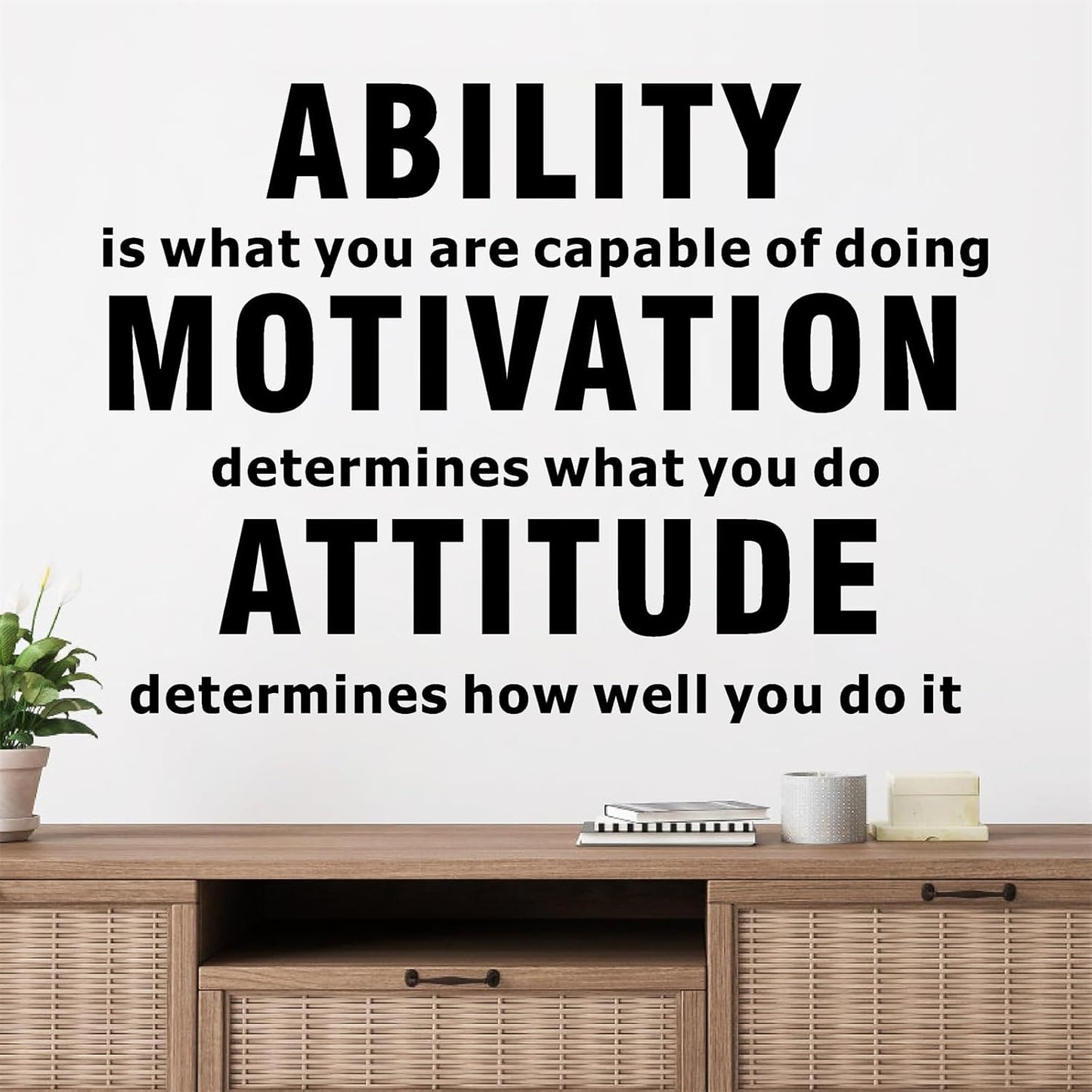 Inspirational Quotes Wall Stickers Large Vinyl Positive Saying Wall Decals Black Postive Quote Stickers Inspirational Lettering Decals Gym Motivational Quotes Stickers for Office Gym Home Decor