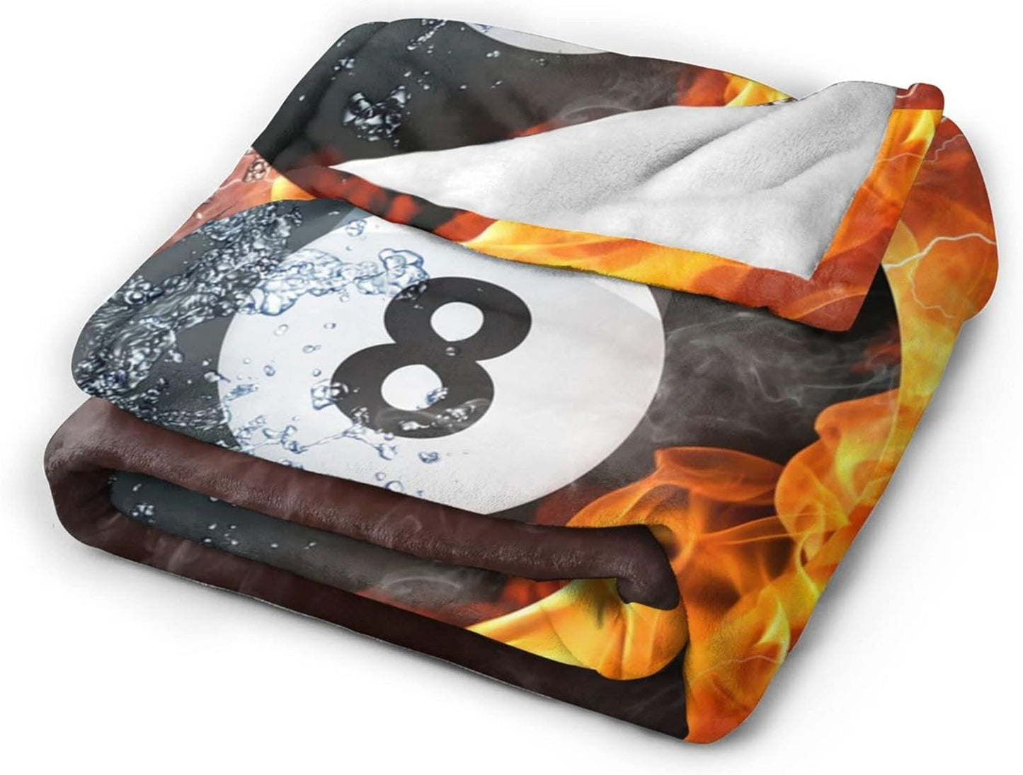 Billiard Ball Cool Throw Blanket Super Soft Warm Bed Blankets For Couch Bedroom Sofa Office Car, All Season Cozy Flannel Plush Blanket For Girls Boys Adults, 50"X40"