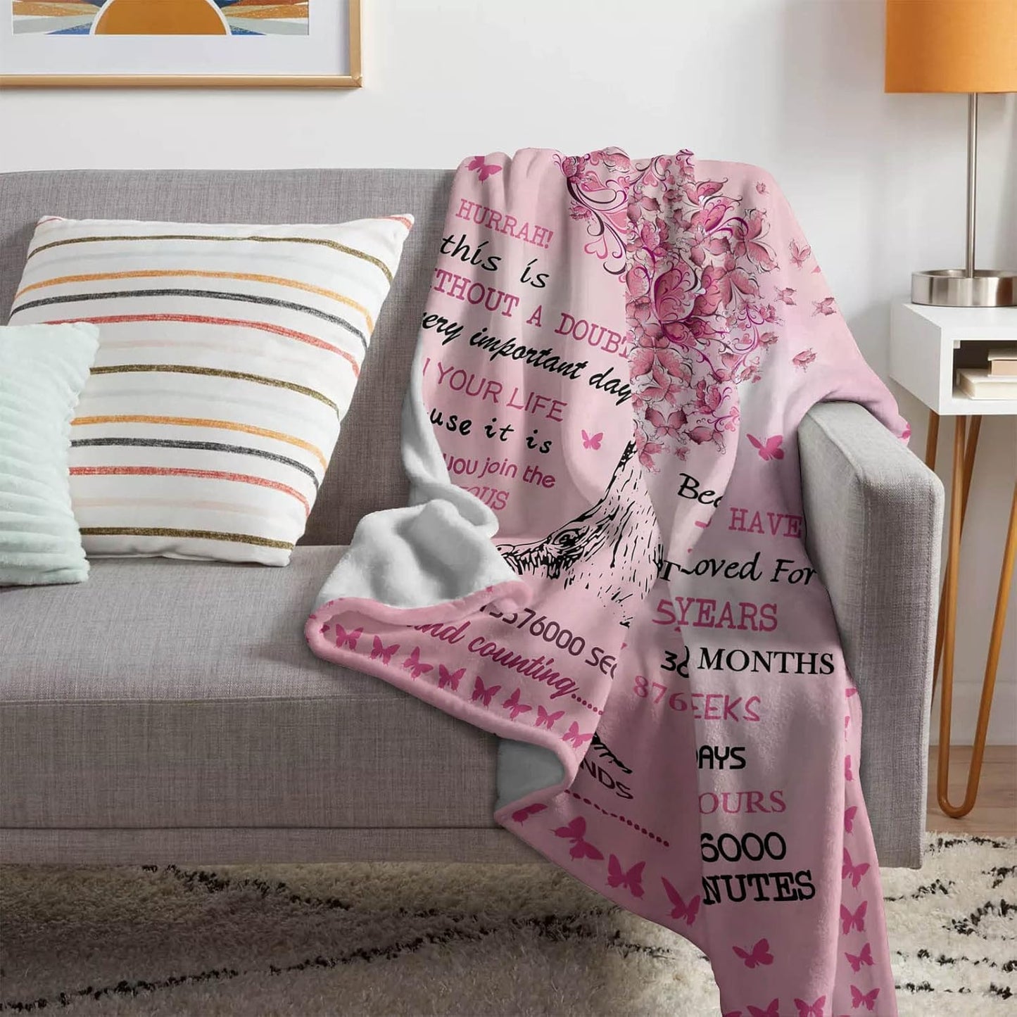 10 Year Old Girl Birthday Gifts, 10th Birthday Decorations for Girl, Best Double Digits Birthday Gifts for 10 Year Old Girls, Teen Girl Gifts Throw Blankets 50"X60"
