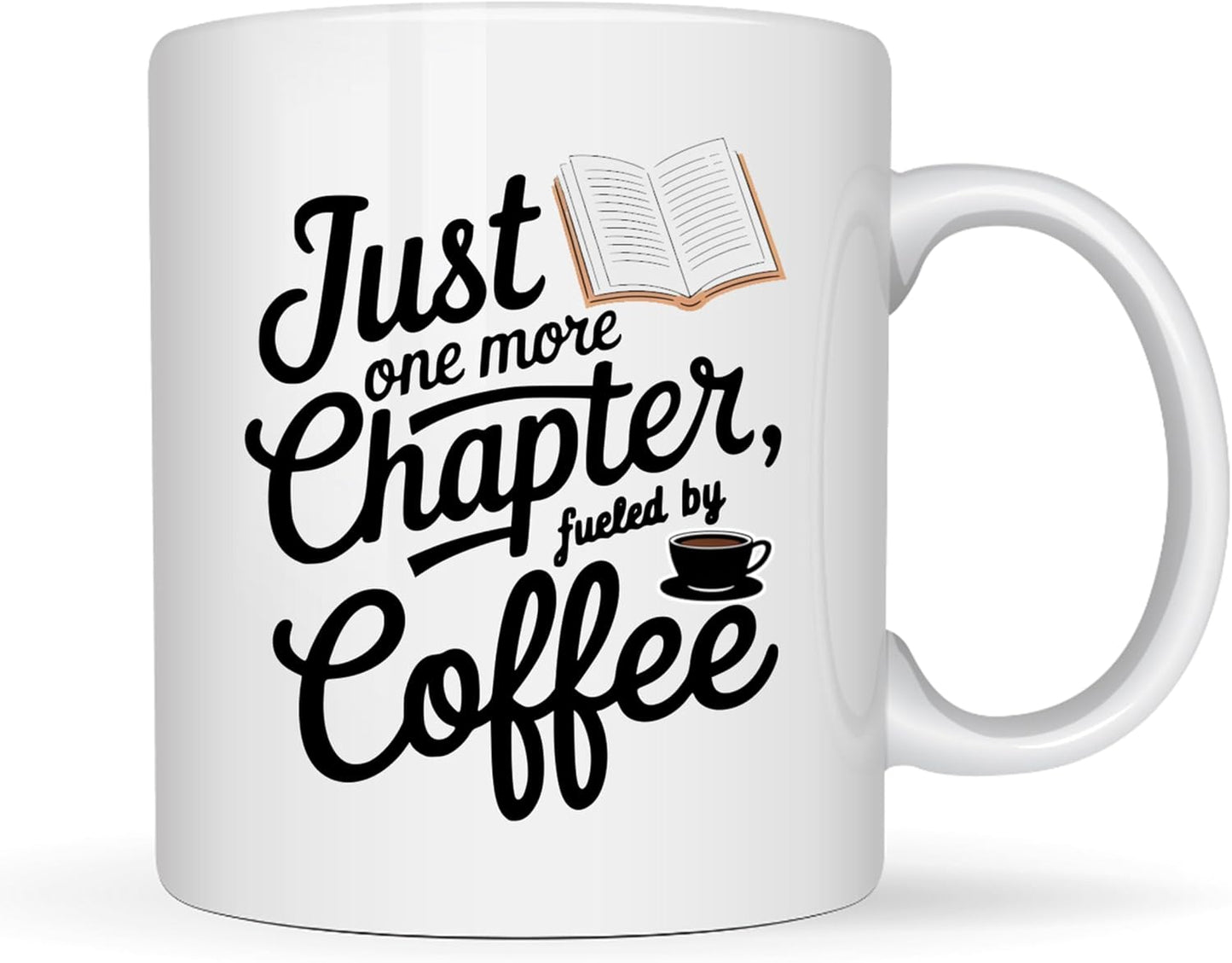 Book Lovers Coffee Mug 11oz White -Distracted Books - Gift for Book Club Bookworm Bookish Reading Nerdy Avid Readers Women