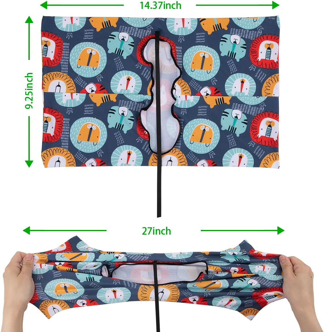 7 Pack Stretchable Book Covers, Jumbo Book Sleeves for Textbook Hardcover Books up to 9 x 11 Inches, Reusable, Washable and Protective Textbook Covers for School Kids Boys Girls