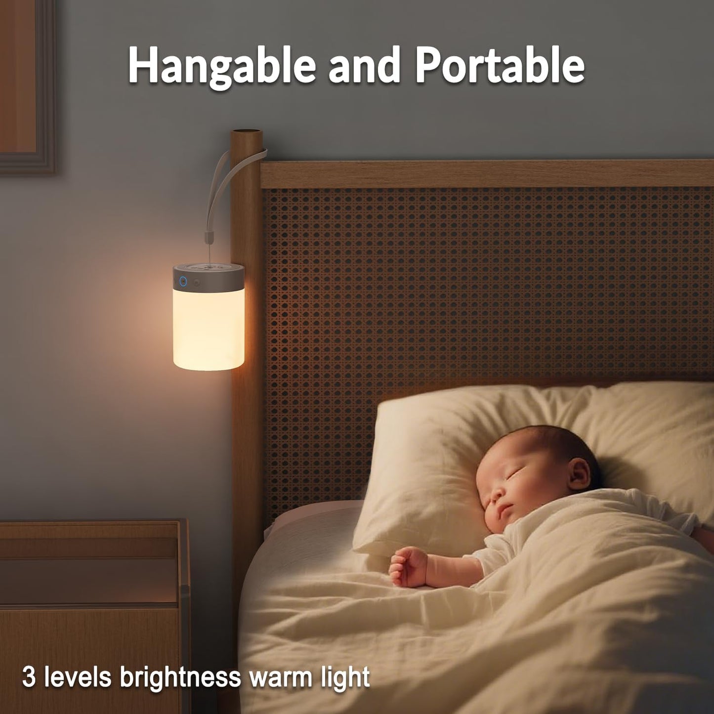 Kipcush White Noise Machine with Night Light – 20 Non-Looping Sleep Sounds, Rechargeable Battery, Touch Control, 6 Timers & Memory Function | Portable Sound Machine for Baby, Adults, Nursery, Travel