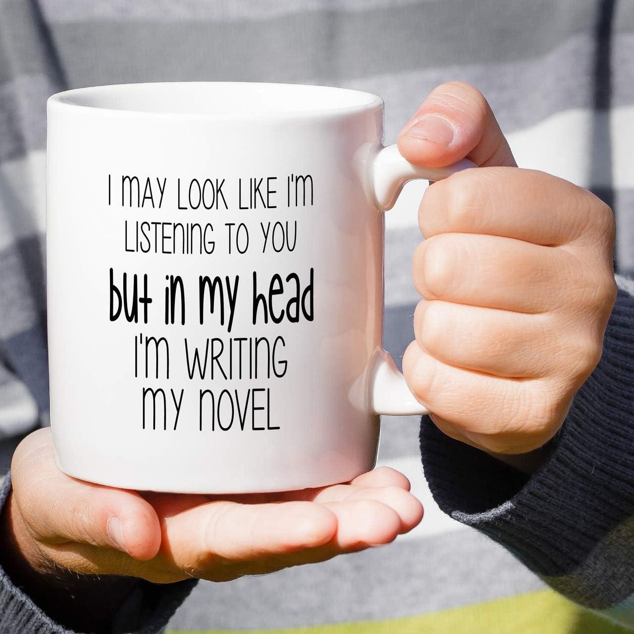 Retreez Funny Mug - In My Head I'm Writing Novel Writer Book Author Literary 11 Oz Ceramic Coffee Mugs - Funny, Sarcastic, Motivational, Inspirational birthday gifts for friends, coworkers, dad, mom