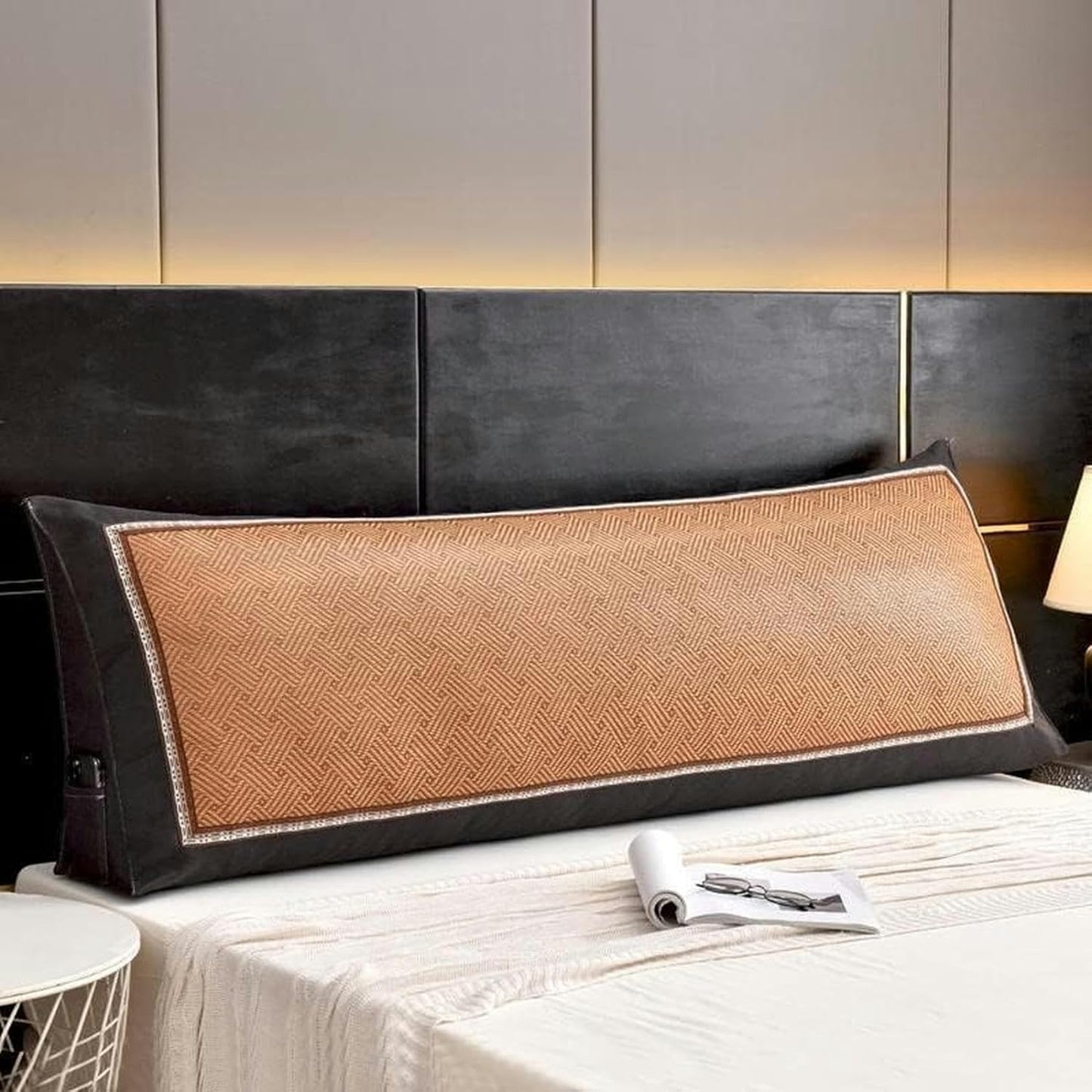 Triangle Bed Back Cushion Pillow, Removable Easy to Clean Tatami Reading Backrest Cushion Reading Bedrest Throw Pillows Bed Rest Pillows(Sky Blue,100 * 50 * 20cm)