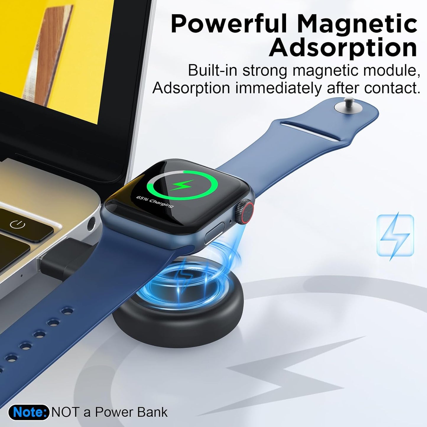 2025 Upgrade for Apple Watch Charger,Magnetic Portable iWatch Charger USB C&USB A Fast Wireless Charging Travel Battery Charger for iWatch Ultra2/Ultra/SE/SE2 Series 10/9/8/7/6/5/4/3/2/1