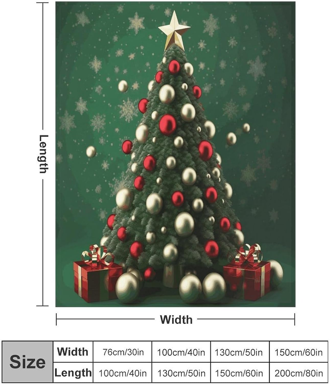 Round Ball Christmas Tree Blanket Super Soft Lightweight Throw Blanket Cute Cozy Warm Bed Blanket Decorative Fuzzy Blanket All-Season Home Decor Gift for Sofa Couch Living Room 60"*80"（150 * 200cm）
