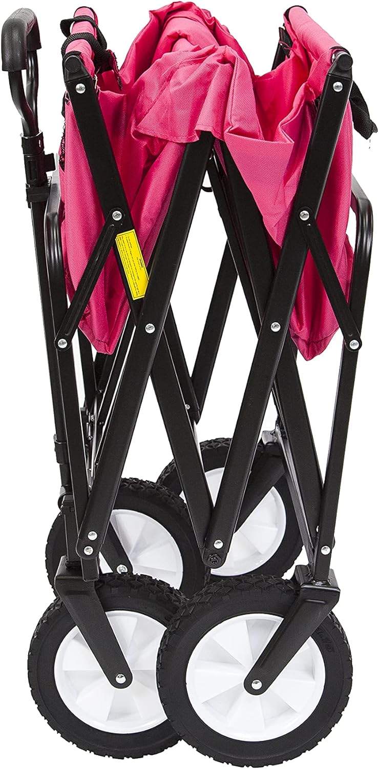 Mac Sports Mac Wagon (WTC-118) Pink & MacSports Collapsible Folding Outdoor Utility Wagon, Black