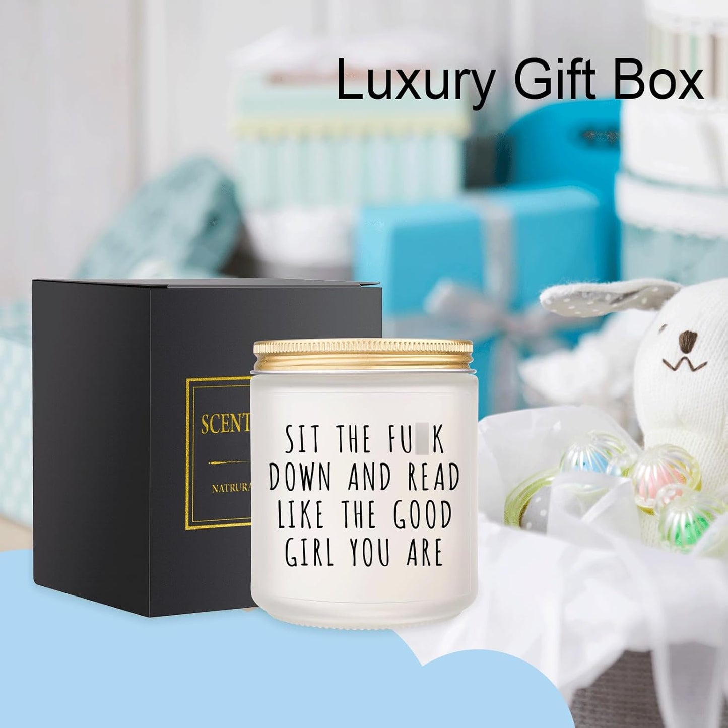 Book Gifts, Library Decor, Scented Candle - Mothers Day, Birthday, Reading Gifts for Women, Book Lover, Good Girl, College Students