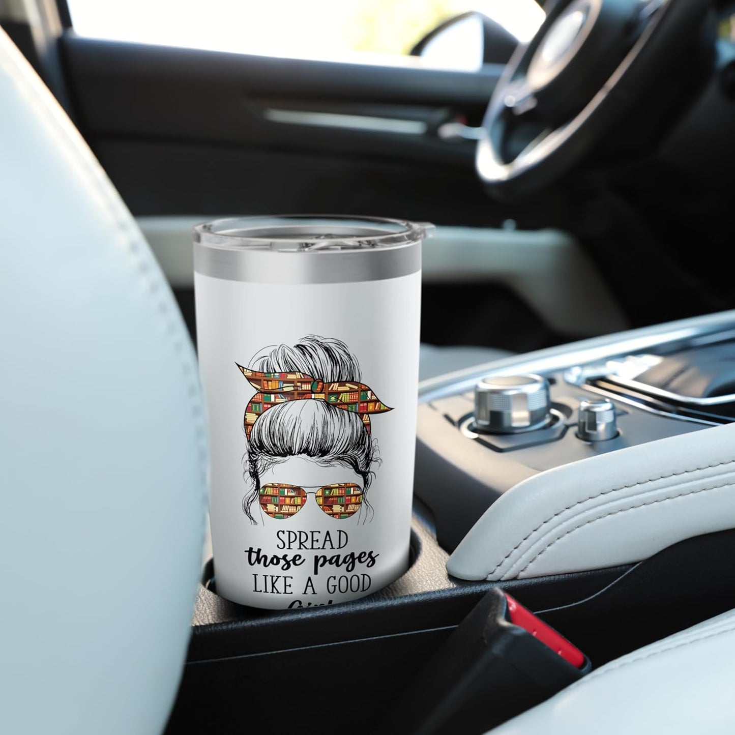 Spread Those Pages Like a Good Girl Funny Booklover Stainless Steel Insulated Tumbler