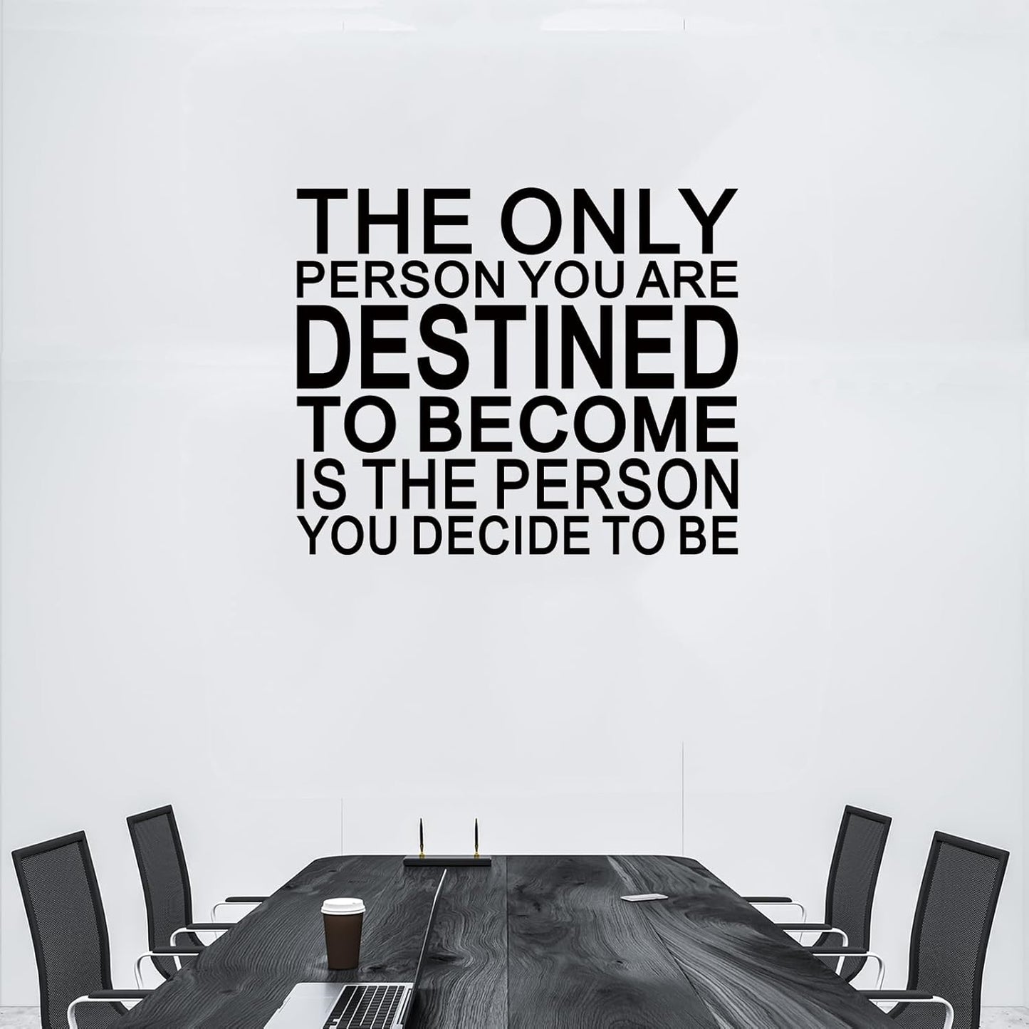 Motivational Quotes Wall Stickers for Office: Classroom Inspirational Positive Vinyl Art Wall Decals for School Gym Bedroom - The Only Person You are Destined 18" X 15"