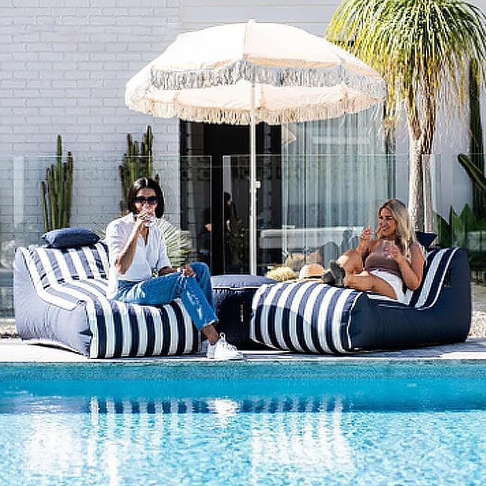 Outdoor Waterproof Bean Bag Chairs for Adults - Floating Bean Bag for Pool - Reusable Bean Bag for Swimming Without Filler Garden Beach Camp Beanbag Sofa Bed Puff Lounge(Darkgrey)