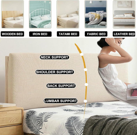 Blue,Paste/75x23x3In,Rectangle Pillow Linen Headboard Upholstered Large Bed Backrest,Solid Color Wedge Cushion Lumbar Support Pillow Sofa Bed Bunk Bed Bedside Pillow