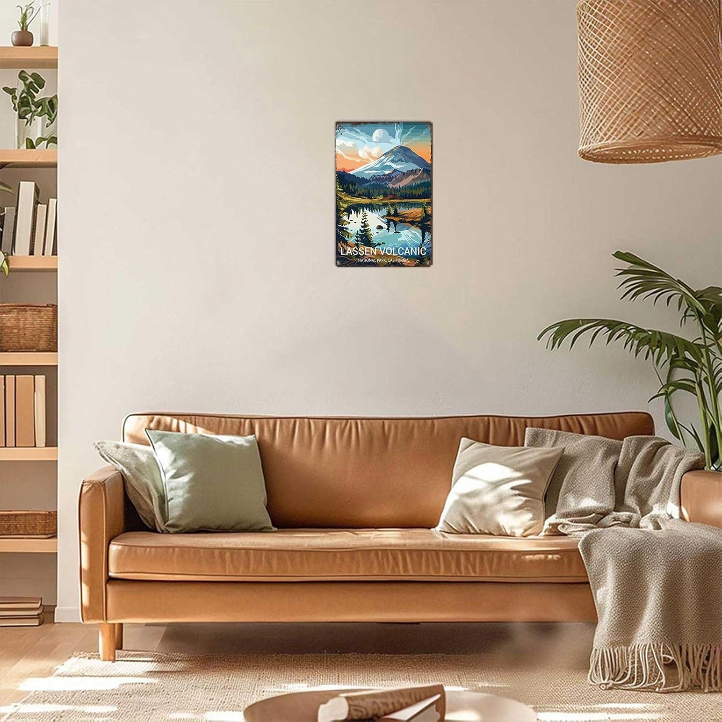 Vintage Metal Tin Sign Lassen Volcanic National Park Poster-Wall Art Decor for Home Room Office Dorm Decor 8X12inch