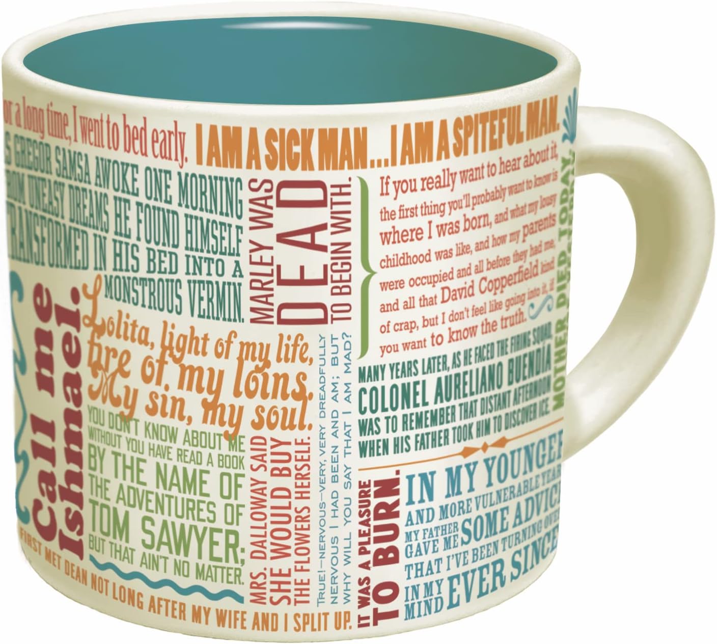 The Unemployed Philosophers Guild First Lines of Literature Coffee Mug - Famous Openings from Books, Novellas, and Short-Stories, Comes in a Box, 14oz
