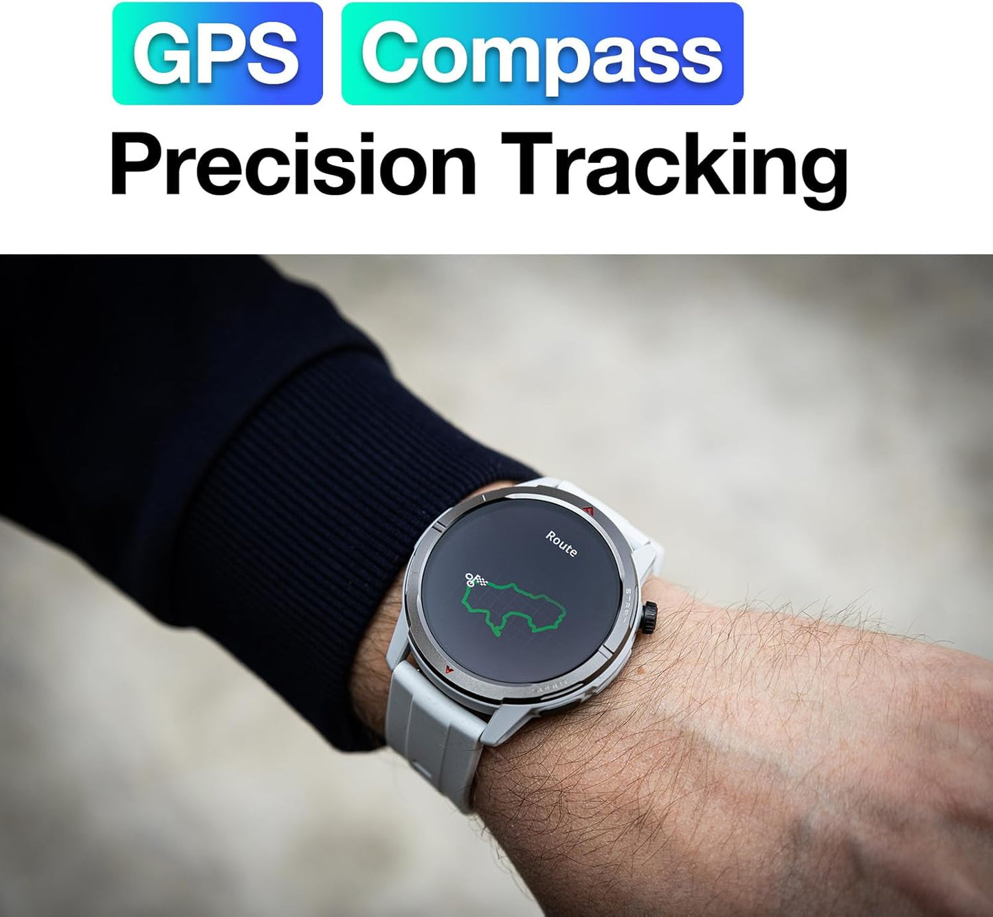 AGM Legion Rugged Smart Watch for Men, 5ATM Waterproof, Shockproof & Drop-proof, 100+ Sports Modes, Bluetooth Calling, Compass, Barometer & Altimeter, 1.43" AMOLED Display, Heart Rate & Sleep Tracking