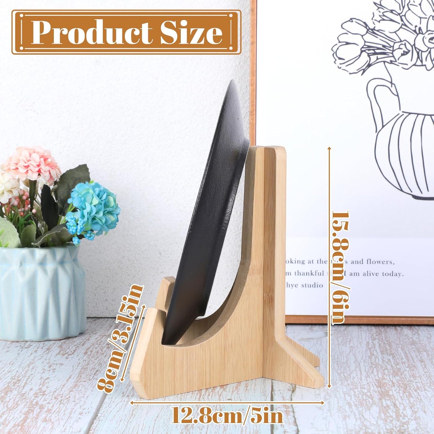 Wooden Decorative Plate Display Stand, 6 Inch Wooden Plaque Stand Picture Stands For Table Table Easels For Display To Cook Books Art Certificates And More