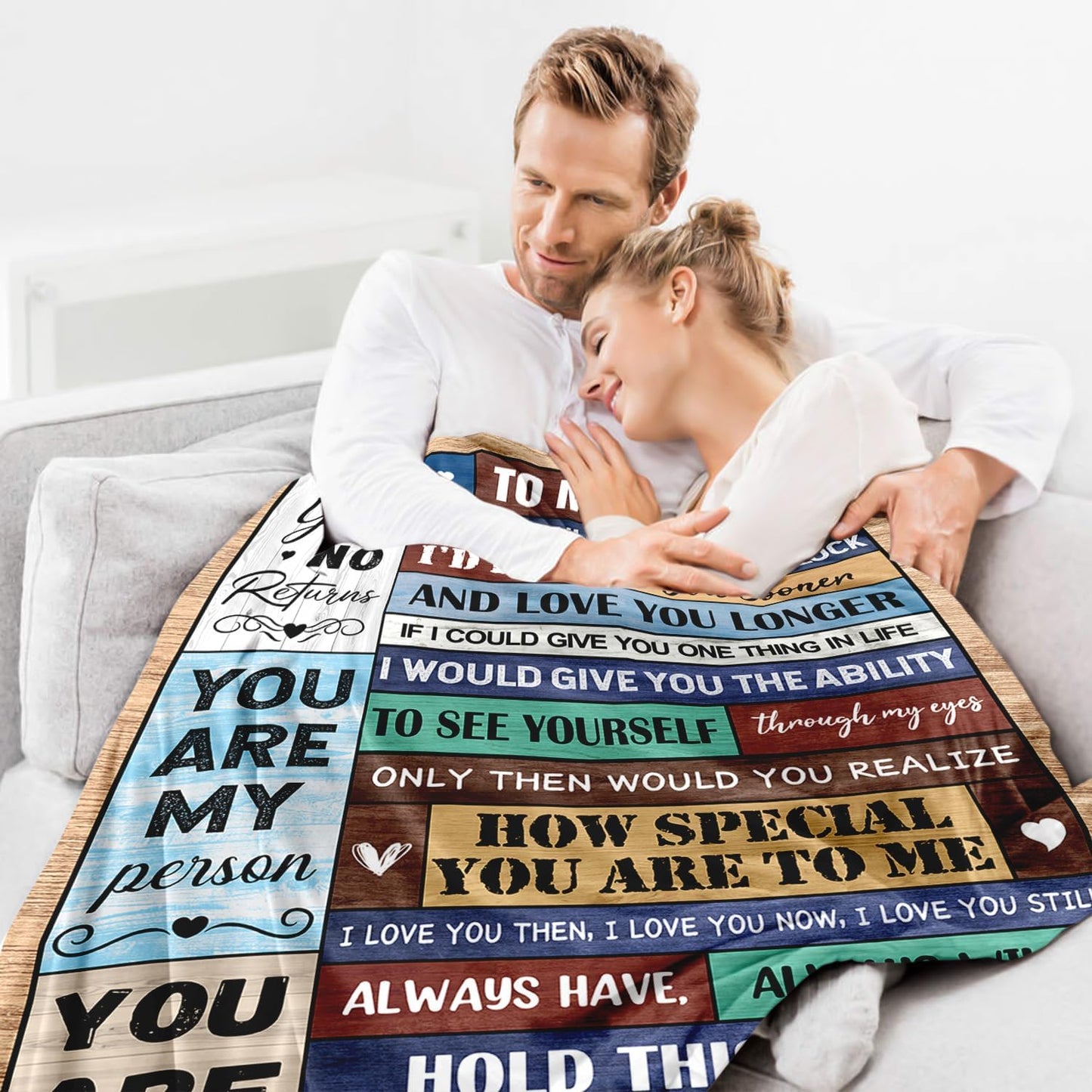 Husband Valentines Day Birthday Gifts from Wife - Wedding Anniversary Romantic Presents for Him Man - Fathers Day Christmas Birthday Gifts for Husband Him - to My Man Blanket 60"x80"