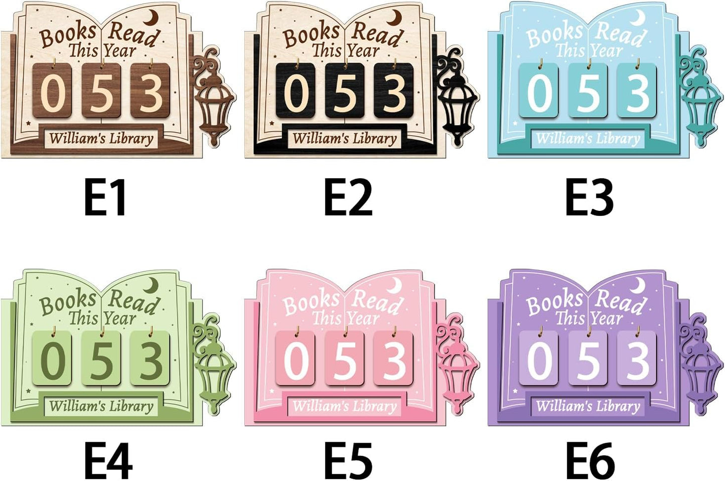 Books Read This Year Counter Sign – Personalized Reading Tracker Plaque, Custom Bookish Gifts for Readers, Librarians, Teachers – Bookshelf Décor for Reading Challenge