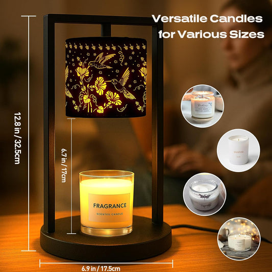 Candle Warmer Lamp with Timer Dimmer, 4 Adjustable Brightness Electric Candle Wax Melt Warmer, Best Birthday Gifts for Women Mom, Mothers Day Gifts, House Warming Gifts New Home Decor (Hummingbird)