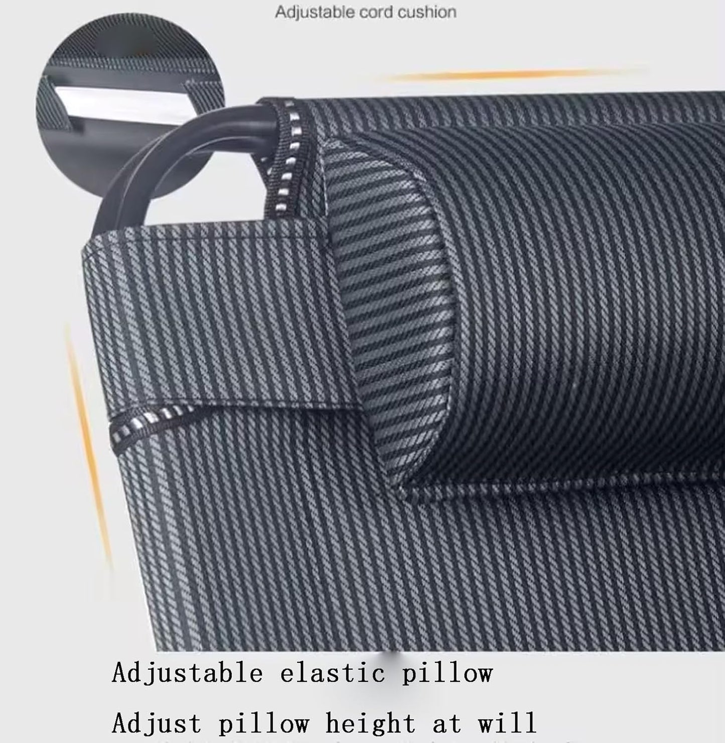 Adjustable Bed Backrest Bed Chair,Lifting Bed Backrest Support 8 Gears W/Headrest Pillows,Foldable Bed Chair Wedge for Camping (Without armrests)